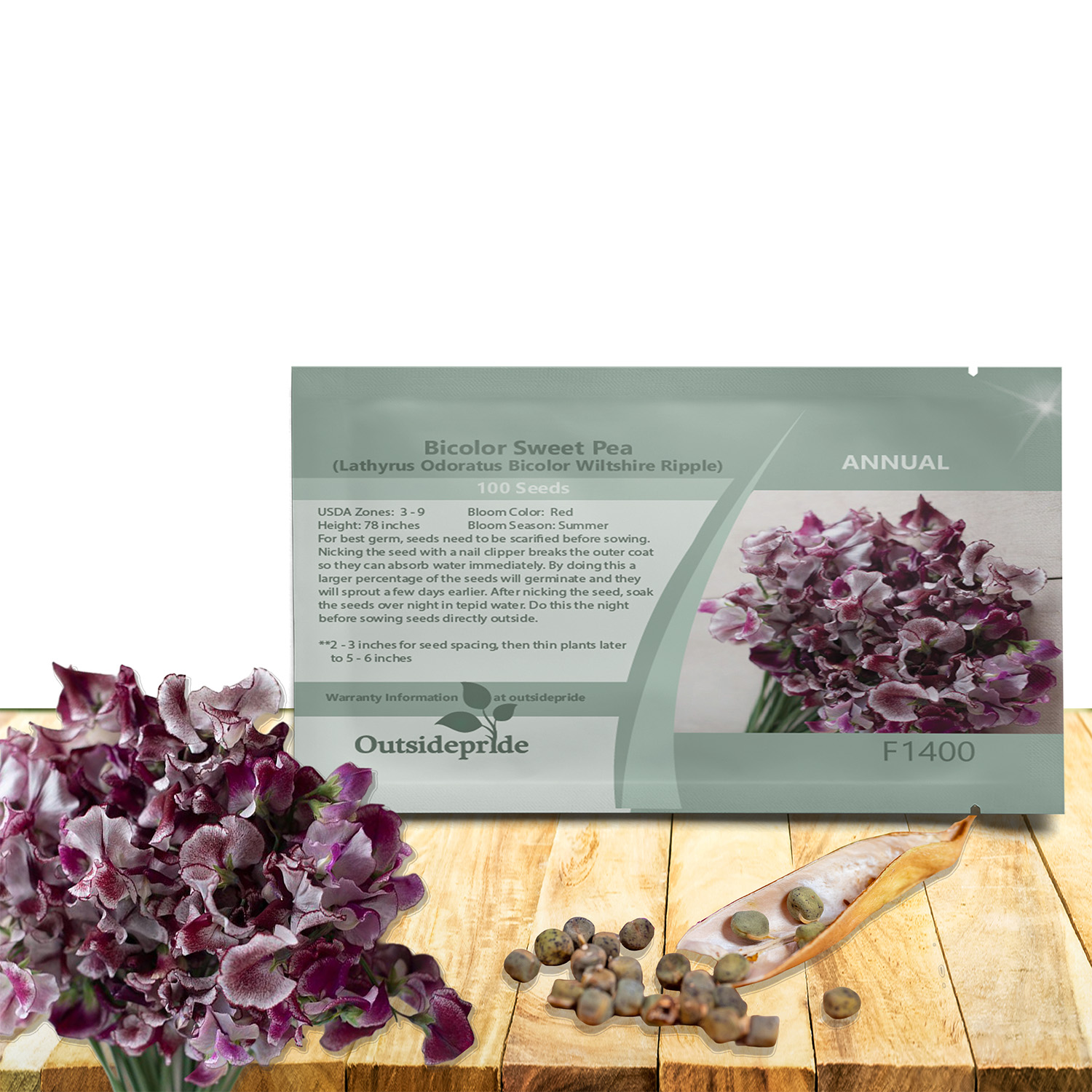 Sweet Peas Willshire Seed Packet