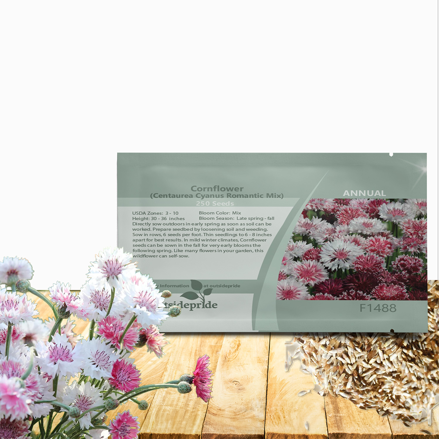 Cornflower Romantic Seed Packet Mix
