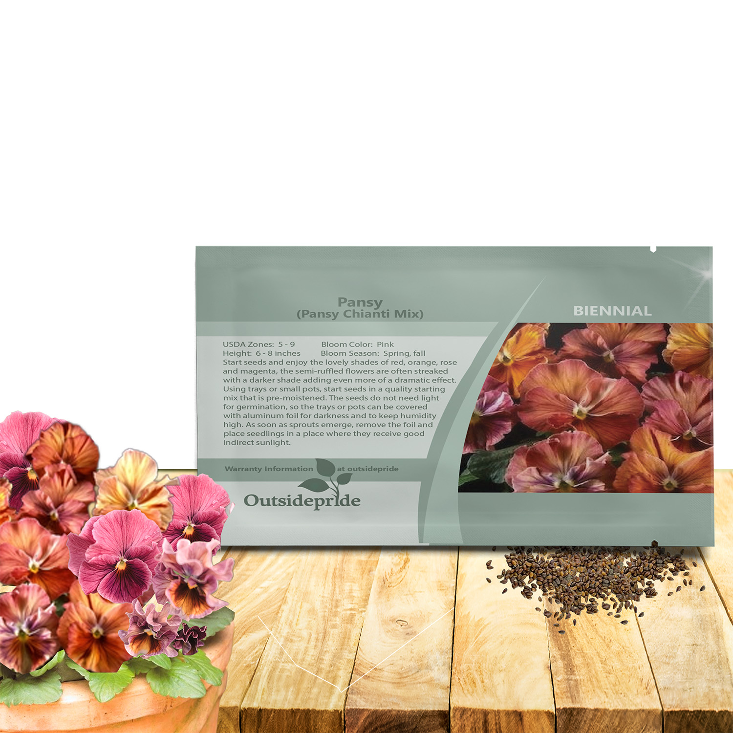 Pansy Chianti Seed Packet