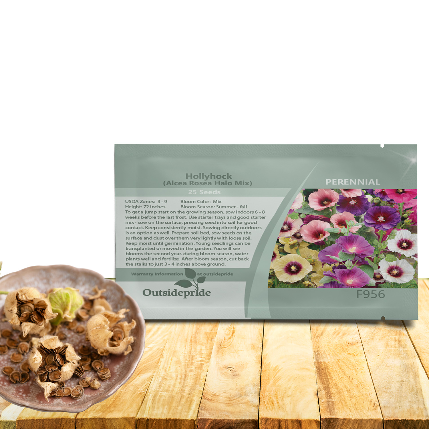Halo Hollyhock Flower Seed Packet Mix