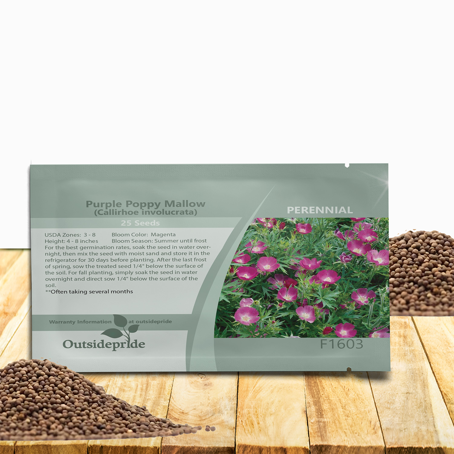 Purple Poppy Mallow Seed Packet