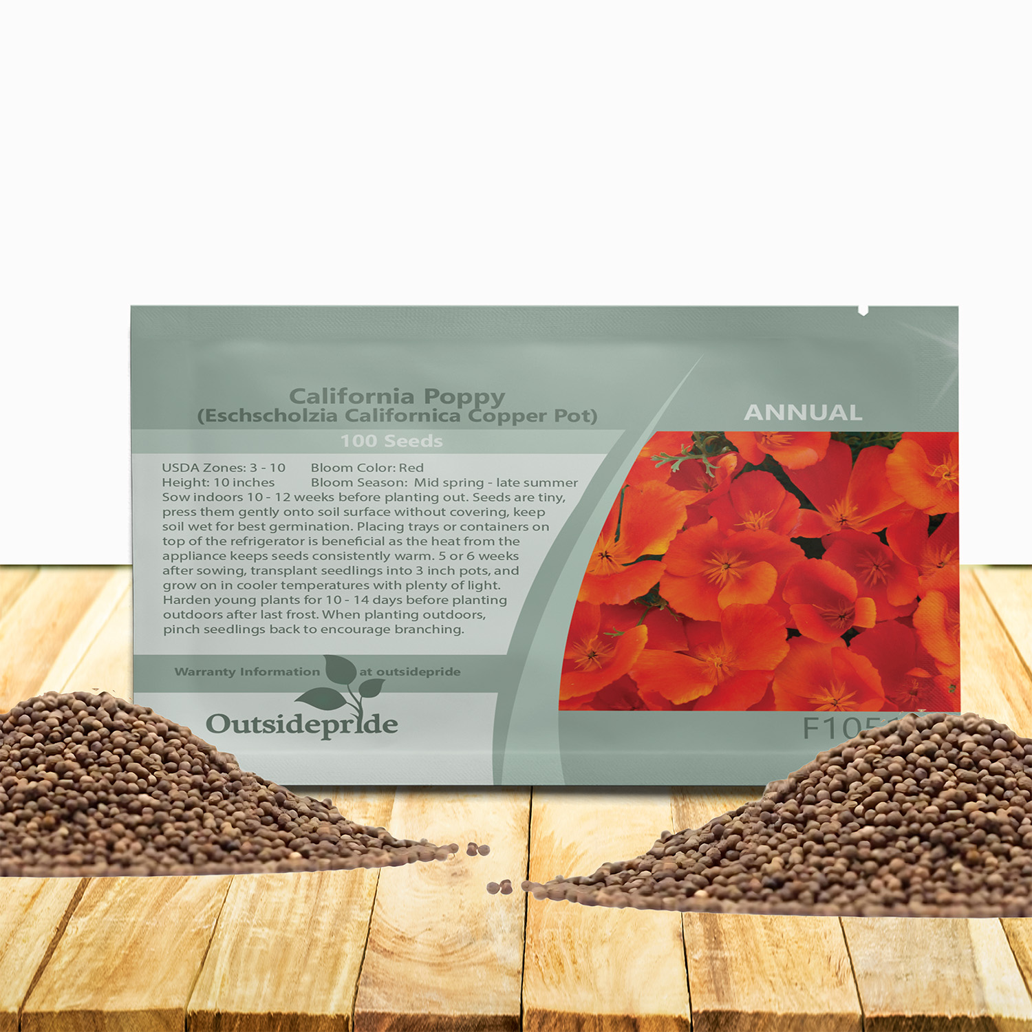 California Poppy Copper Pot Seed Packet