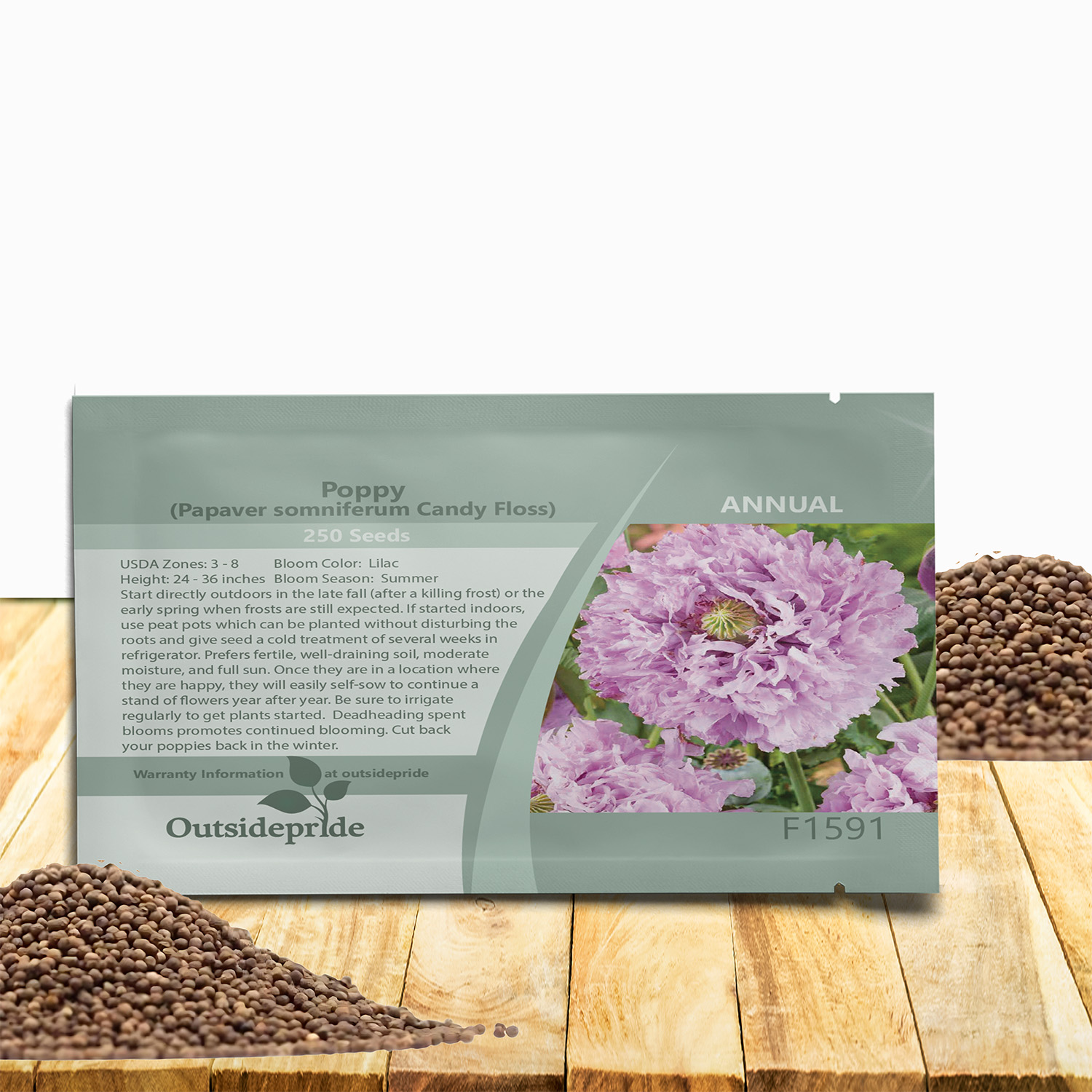 Poppy Candy Floss Seed Packet