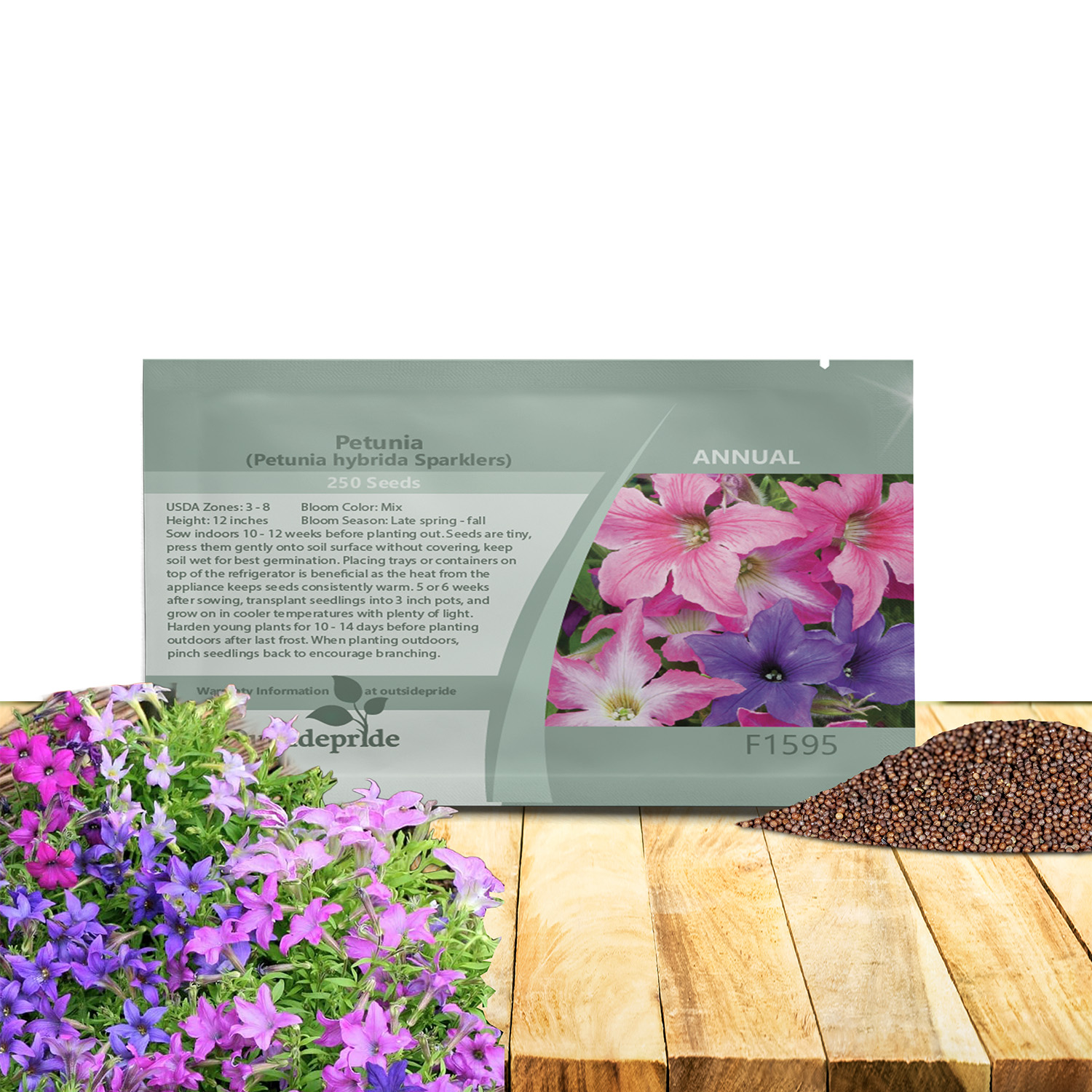 Petunia Sparklers Seed Packet