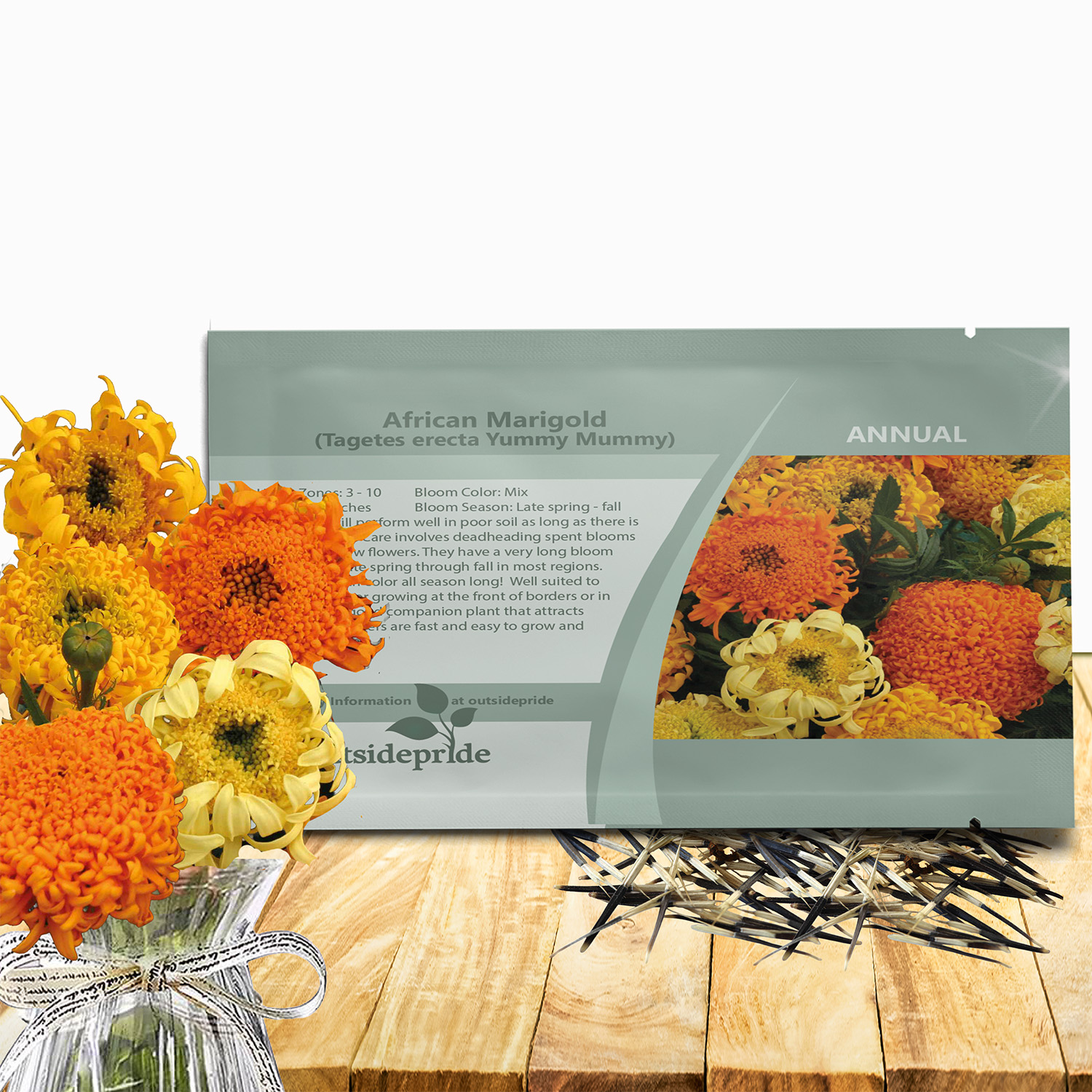 African Marigold Yummy Mummy Seed Packet