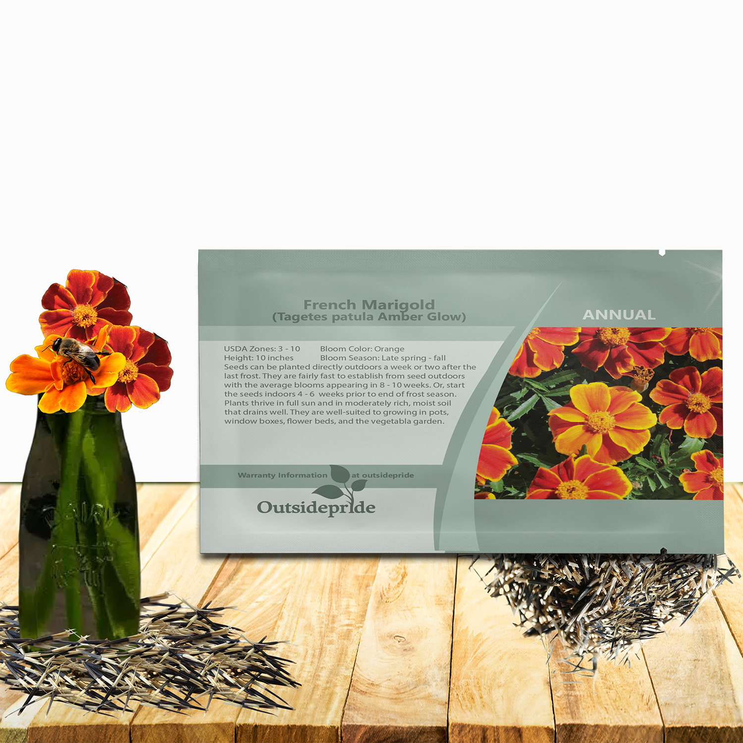 Marigold Amber Glow Seed Packet