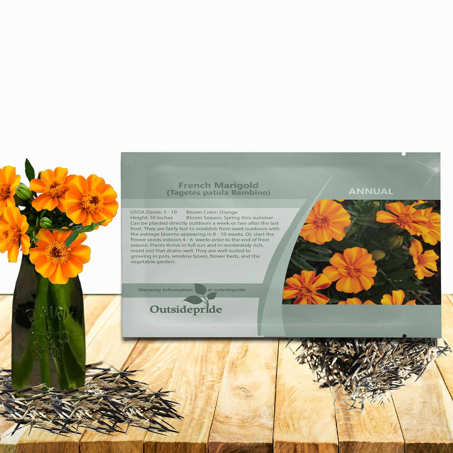 Tagetes patula Bambino Seed Packets