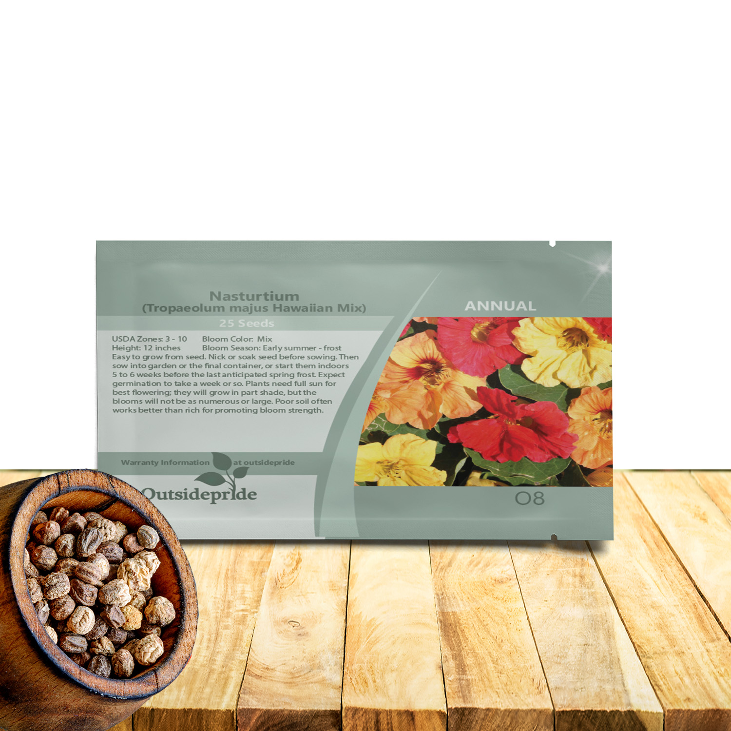 Nasturtium Hawaiian Seed Packet Mix