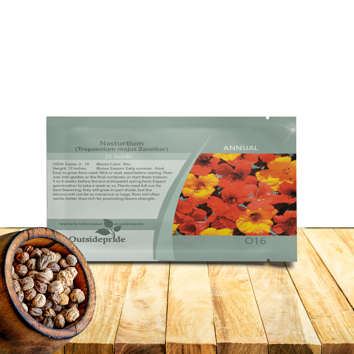 Nasturtium Zanzibar Seed Packet