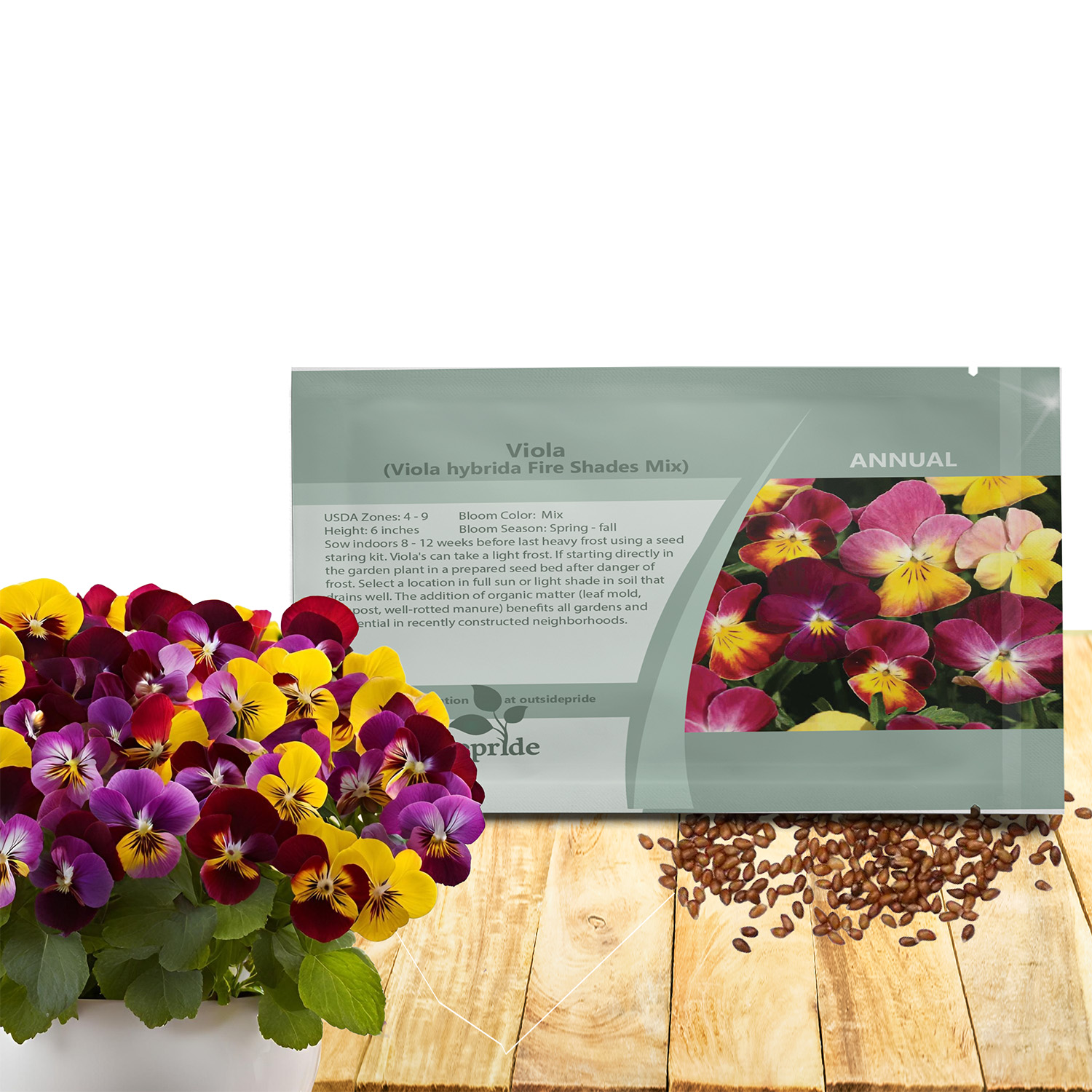 Viola Fire Shades Seed Packet