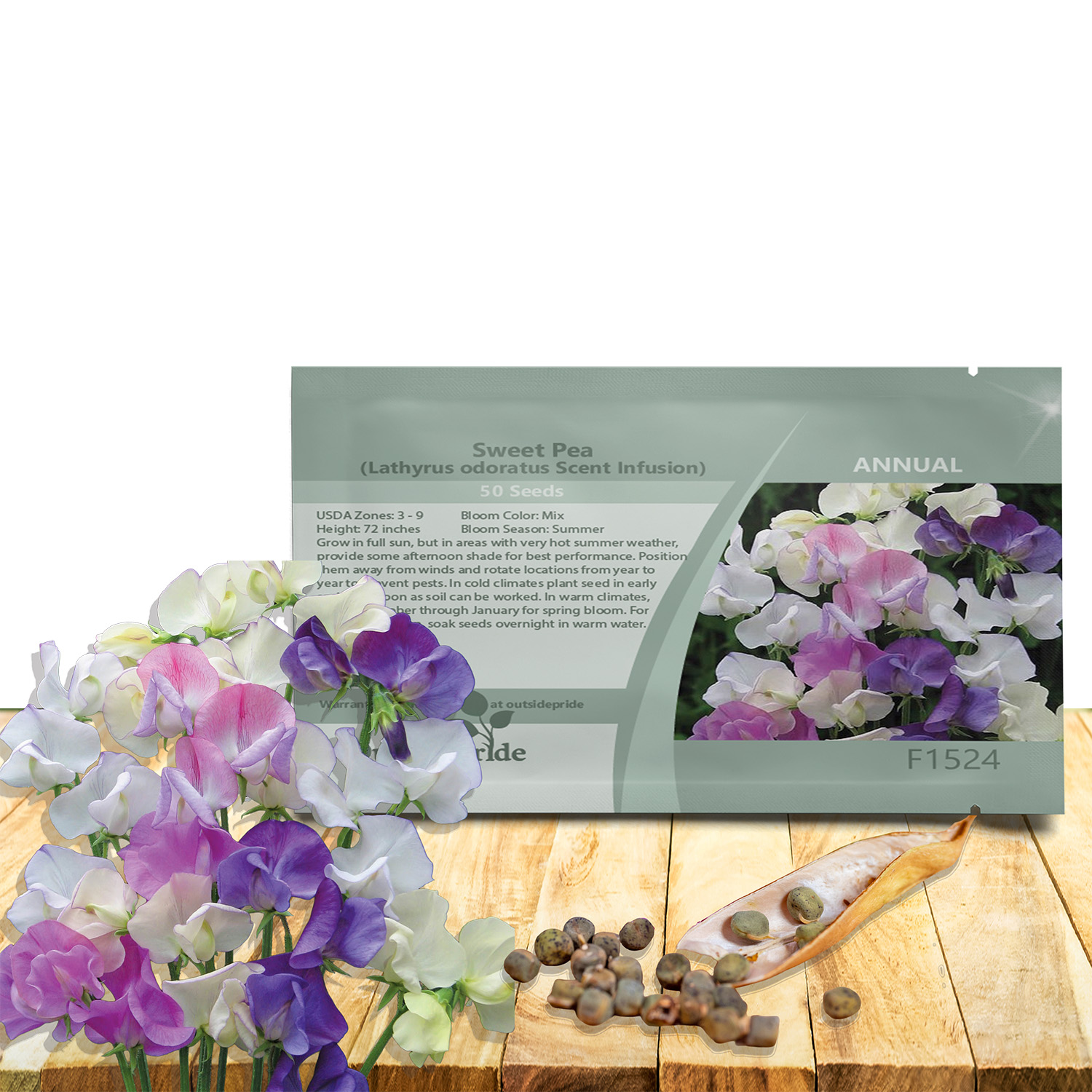Sweet Pea Scent Infusion Seed Packet