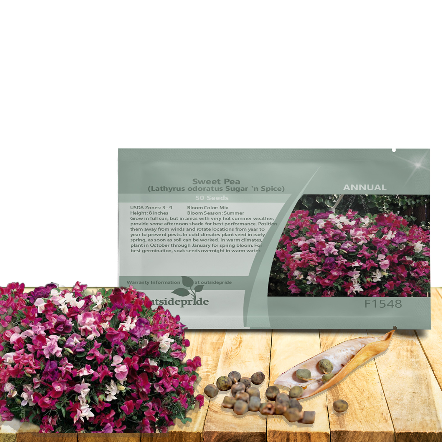 Sweet Pea Sugar n Spice Seed Packet