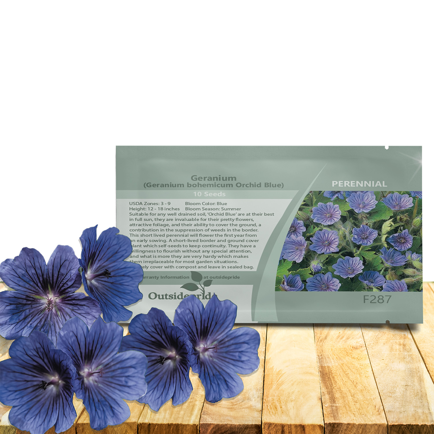 Geranium Orchid Blue Flowers