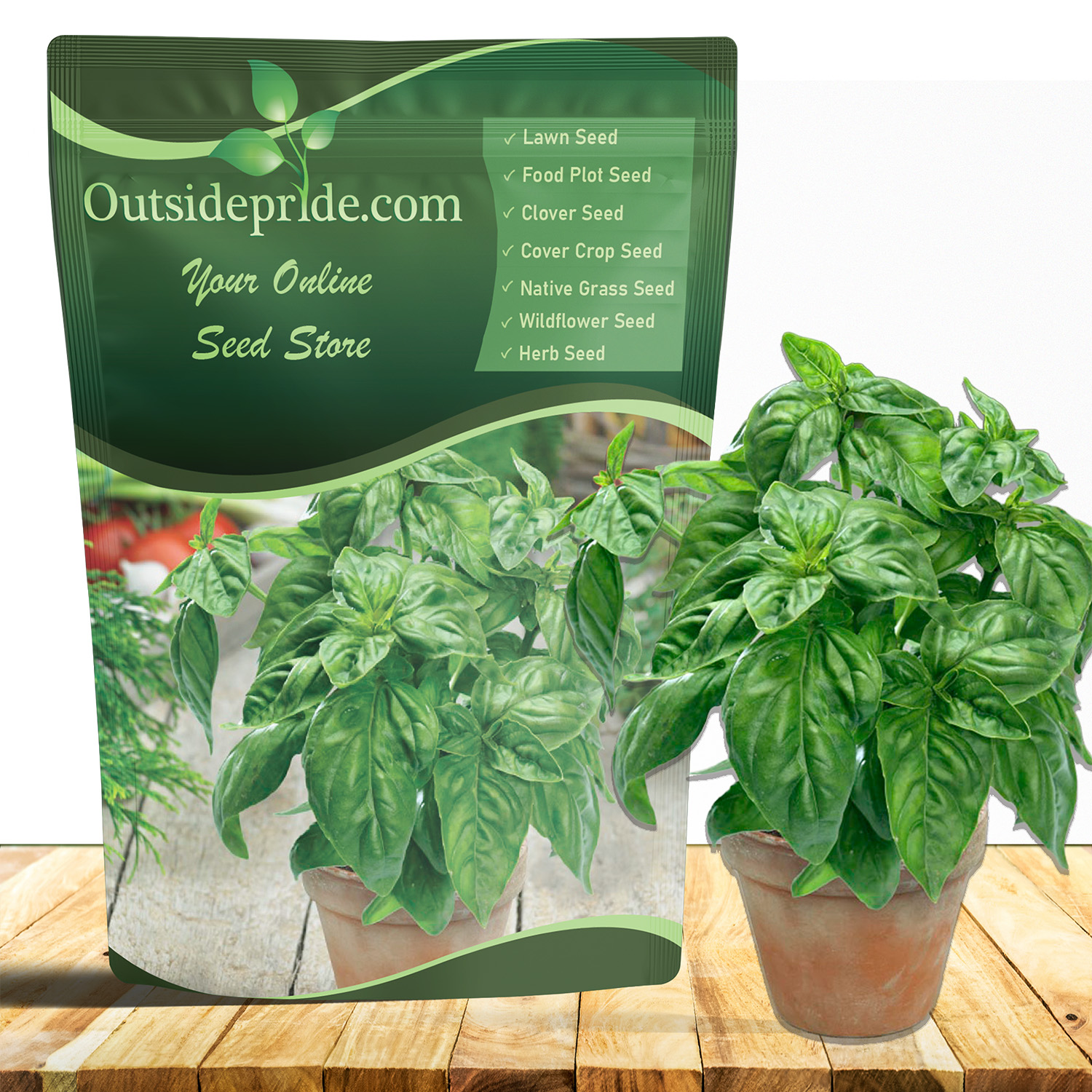 Ocimum Basilicum Genovese Seed Bag