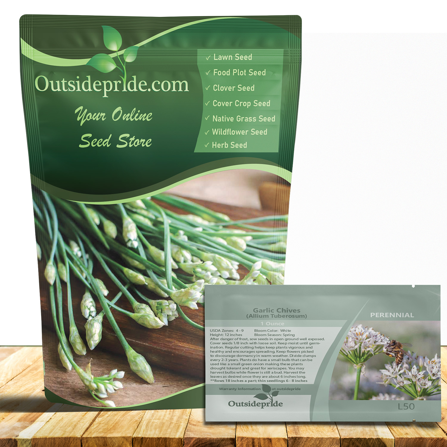 Garlic Chives Herb Seed Packet