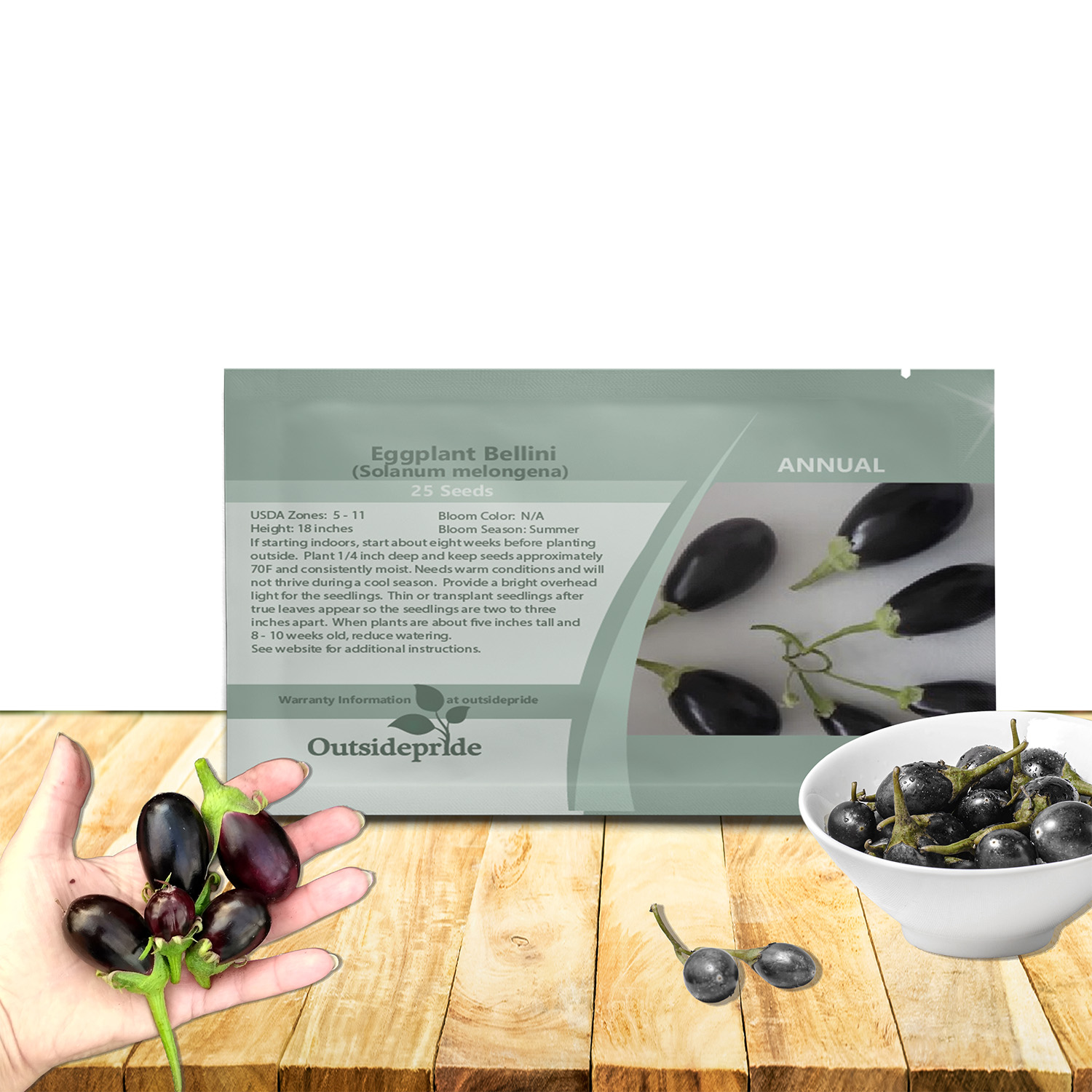 Eggplant Bellini Vegetable Seed Packet