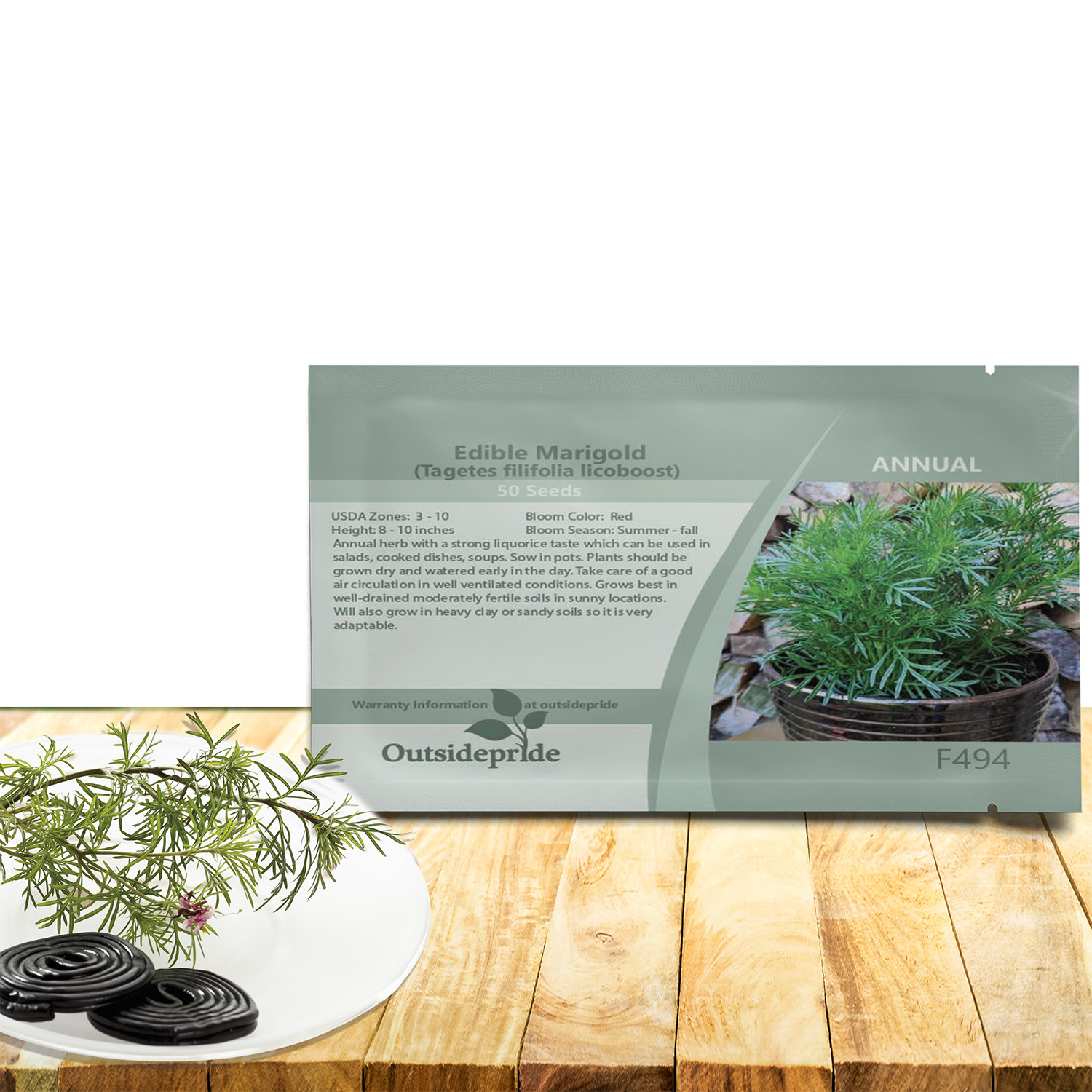 Tagetes Filifolia Marigold Licoboost Seed Packet