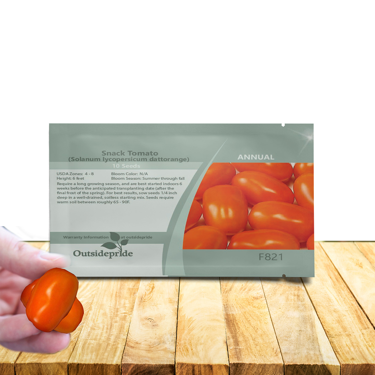 Snack Orange Tomato Seed Packet