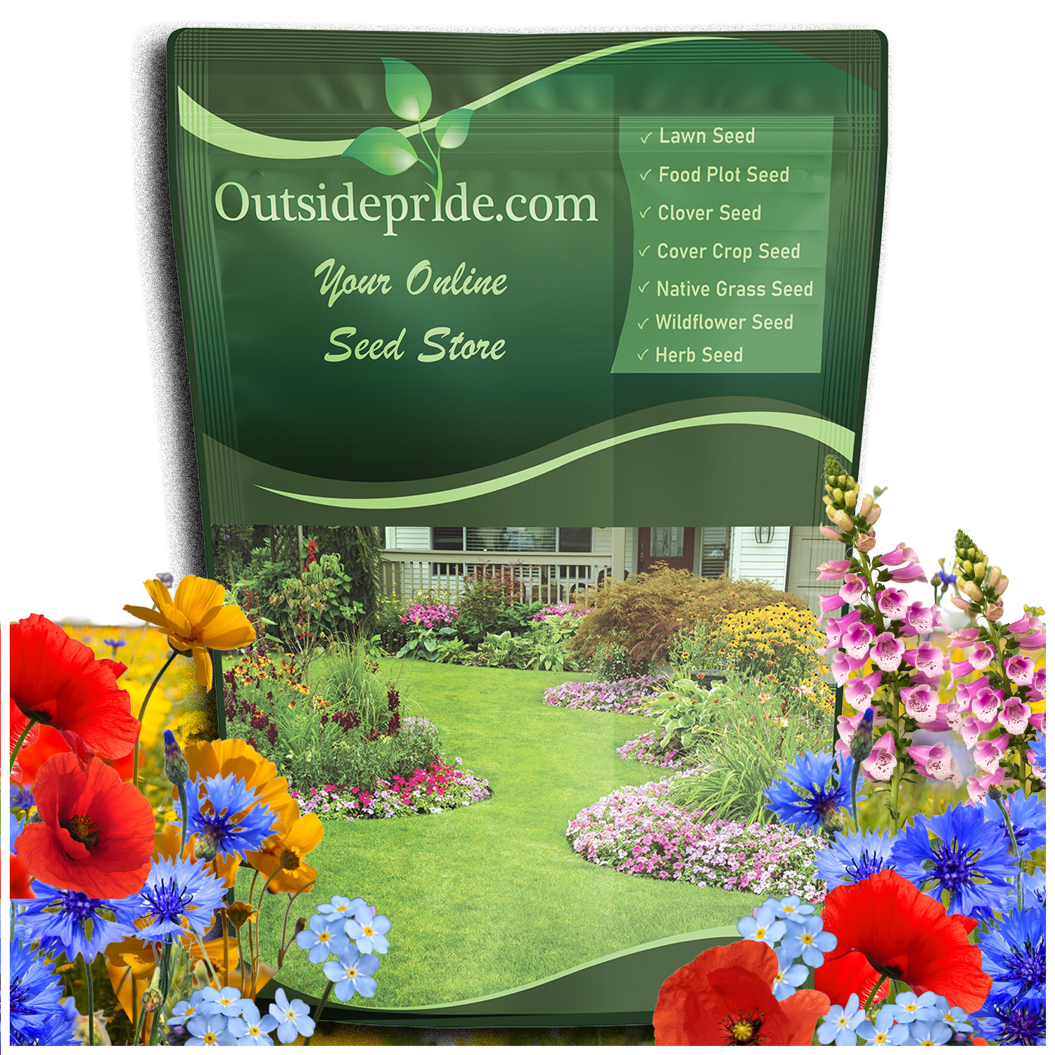 Partial Shade Wildflowers Seed Bag