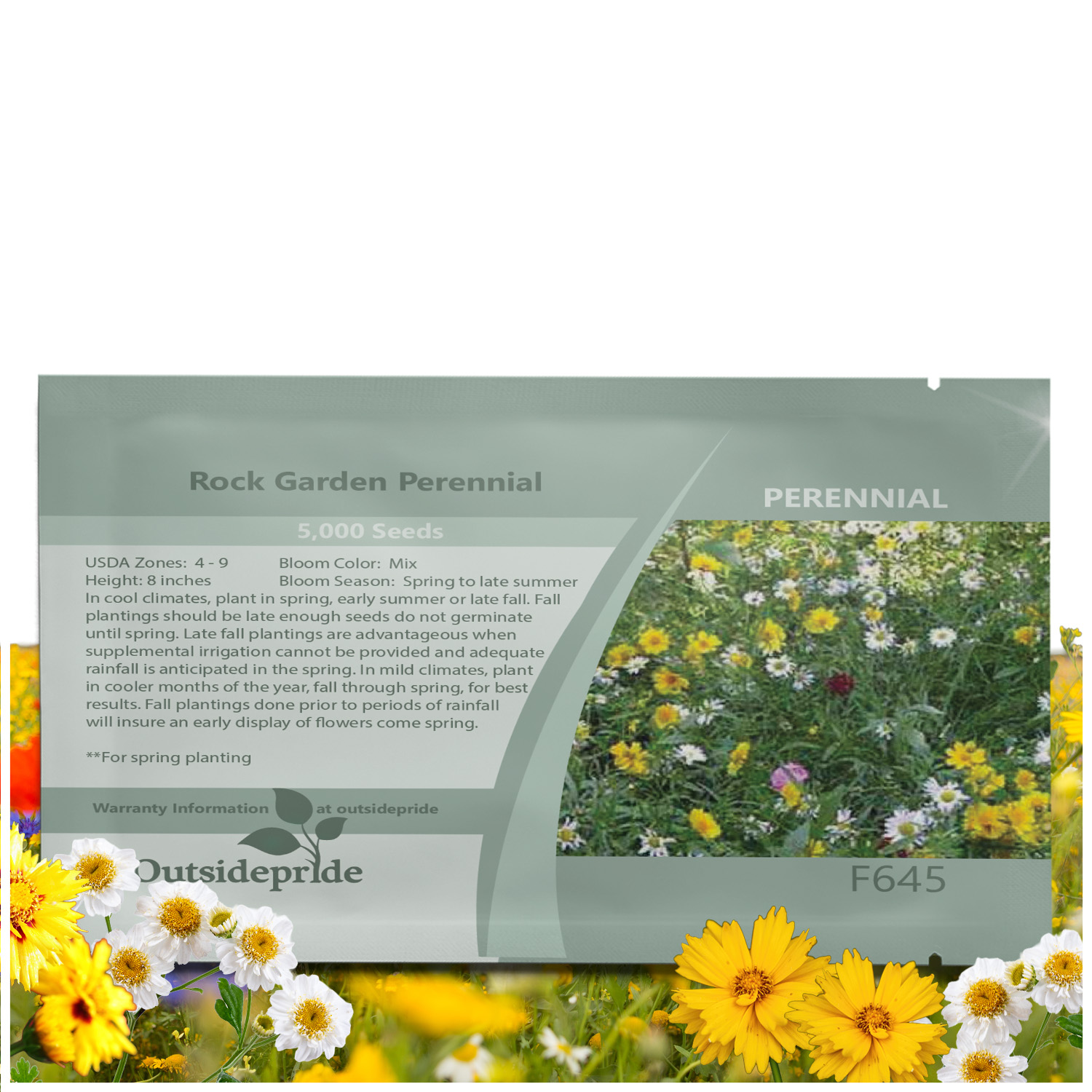 Rock Garden Perennial Seed Packet