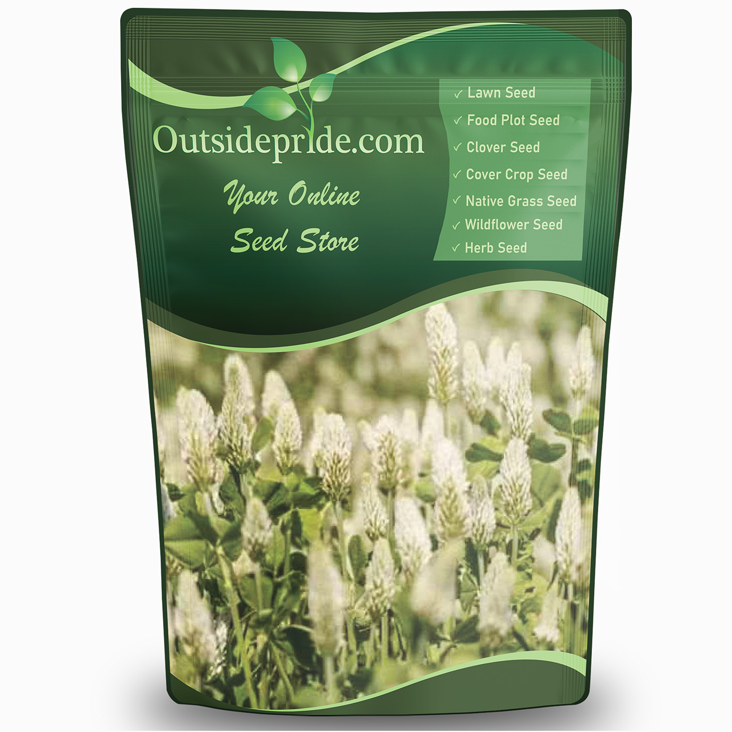 White Cloud Crimson Clover Bulk Seed Bag