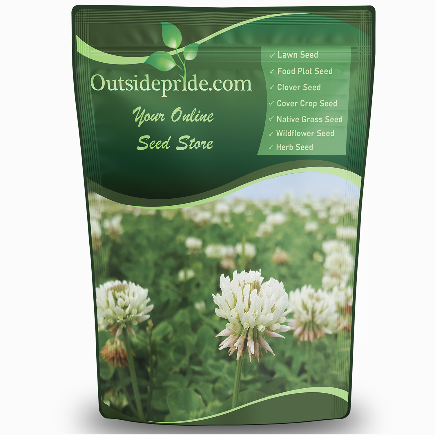 White Dutch Clover Bulk Seed Bag