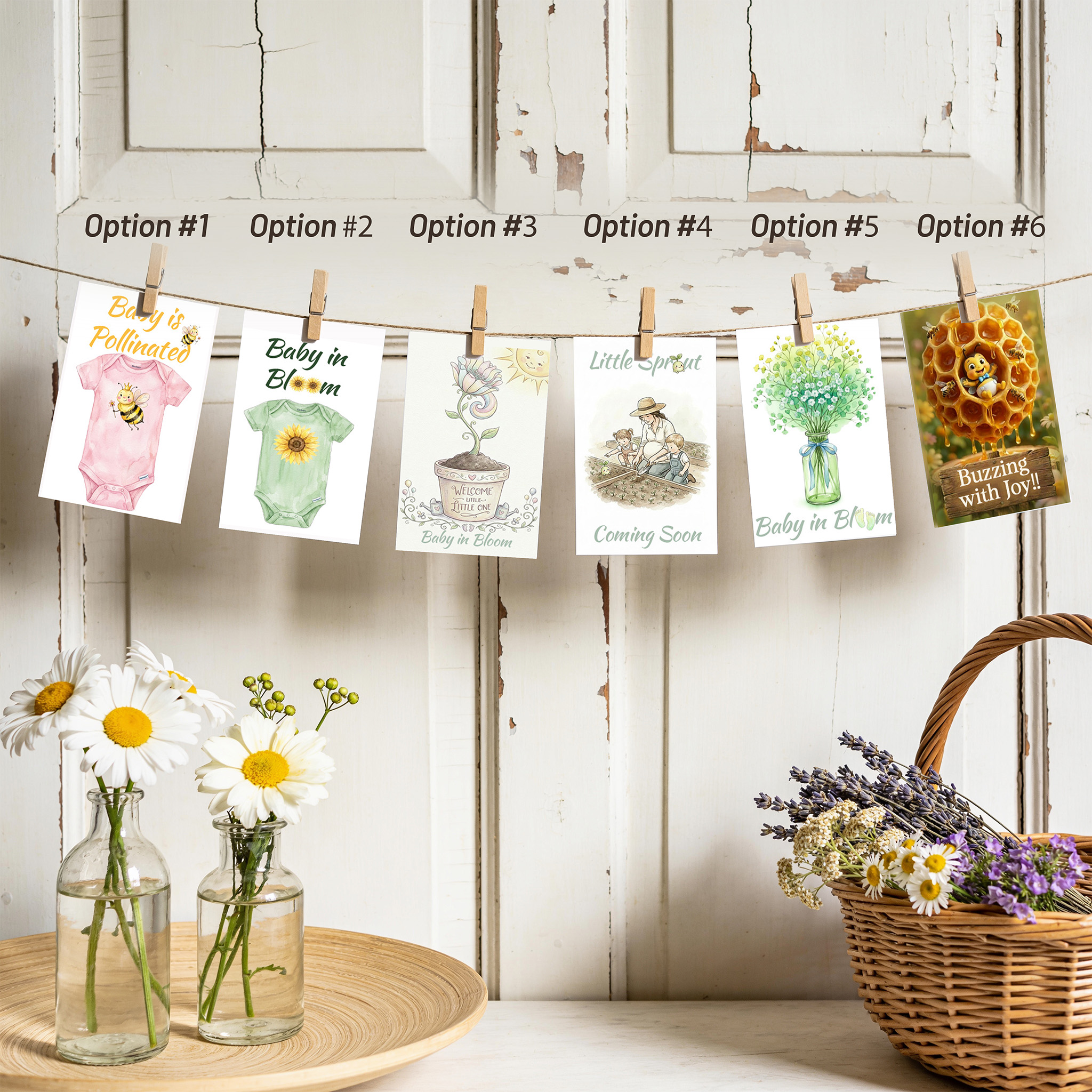 Baby Announcement Seed Packet Favor Options