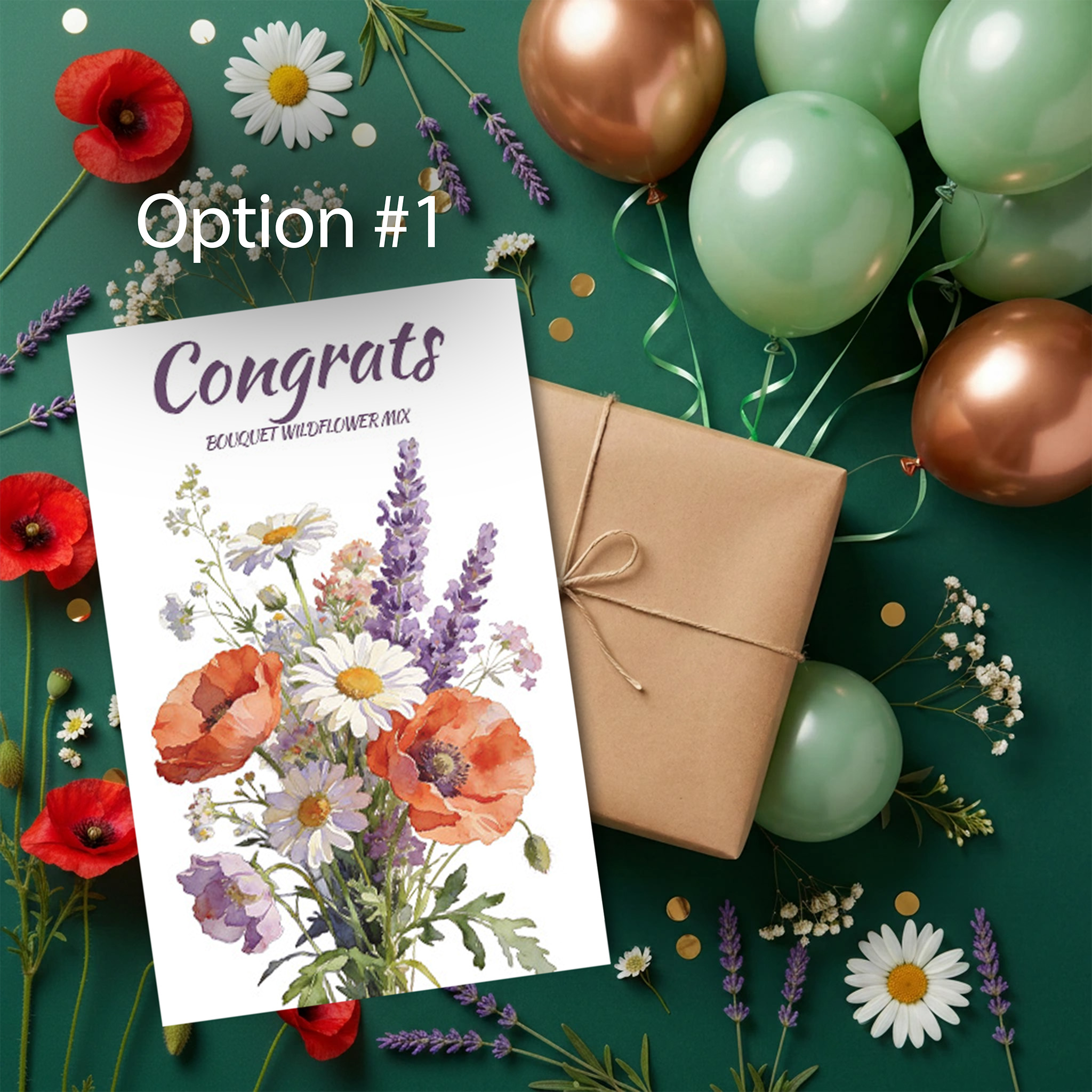 Congratulations Seed Packet Favor Option 1