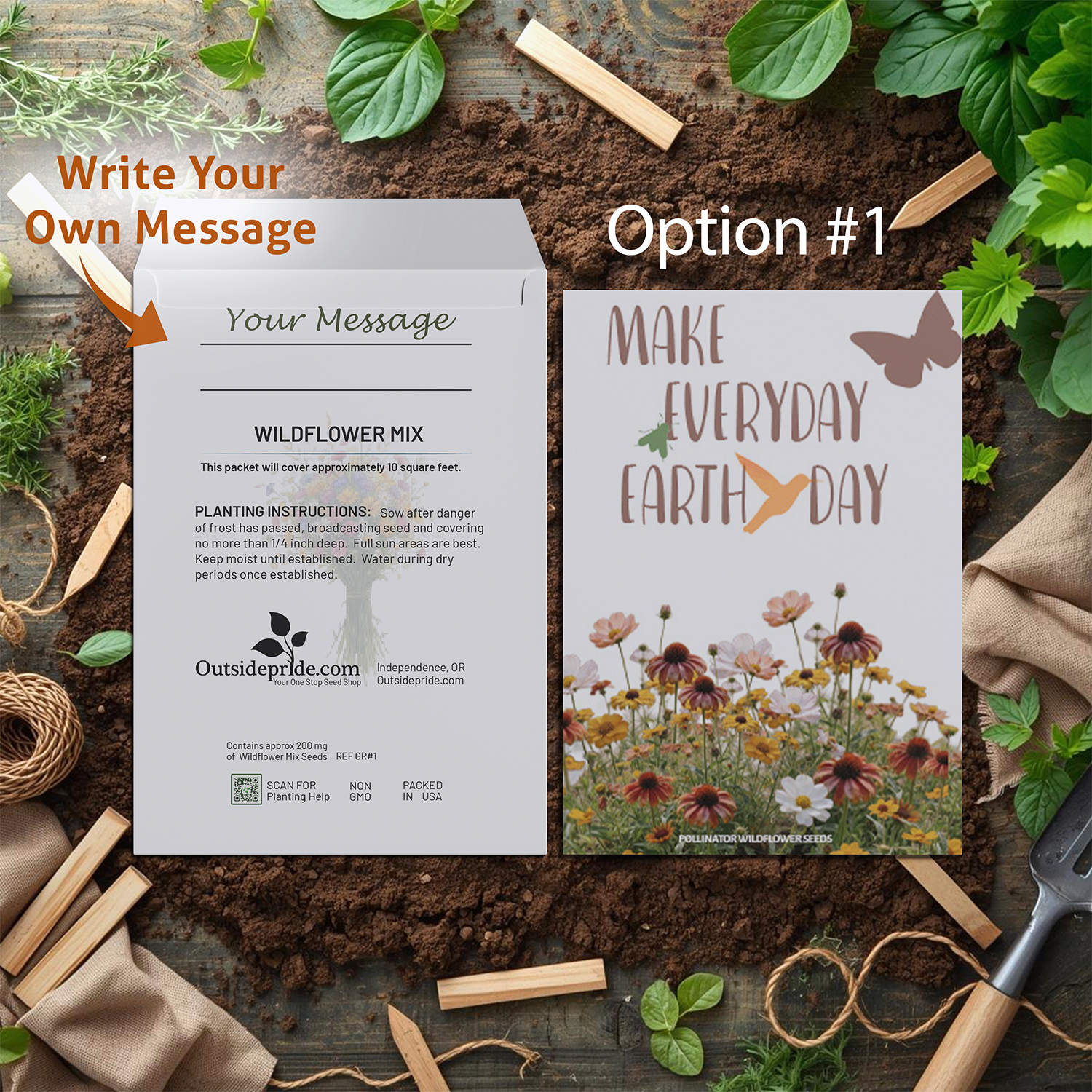 Earth Day Seed Packet Favor Option 1