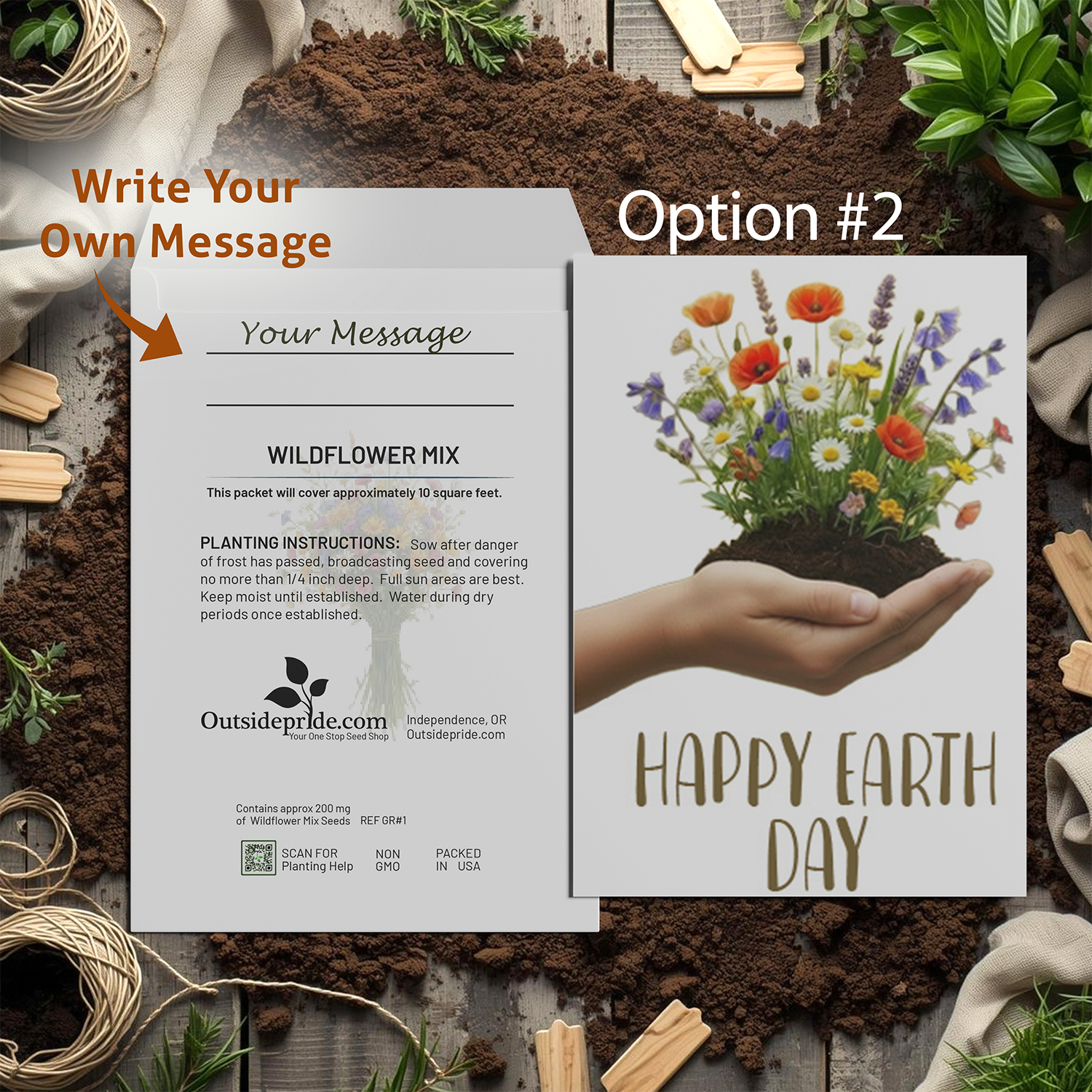 Earth Day Seed Packet Favor Option 2