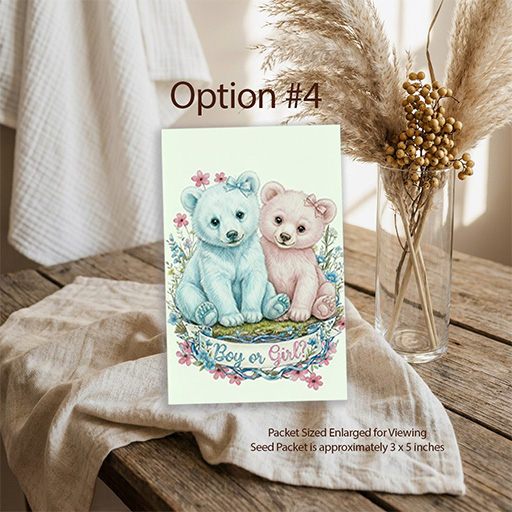 Gender Reveal Seed Packet Favor Option 4
