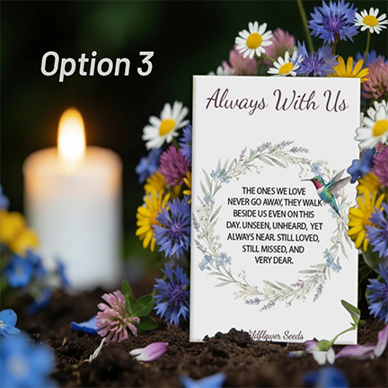 Memorial or Funeral Seed Packet Favor Option 3