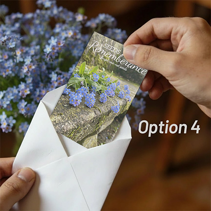Memorial or Funeral Seed Packet Favor Option 4
