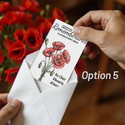 Memorial or Funeral Seed Packet Favor Option 5