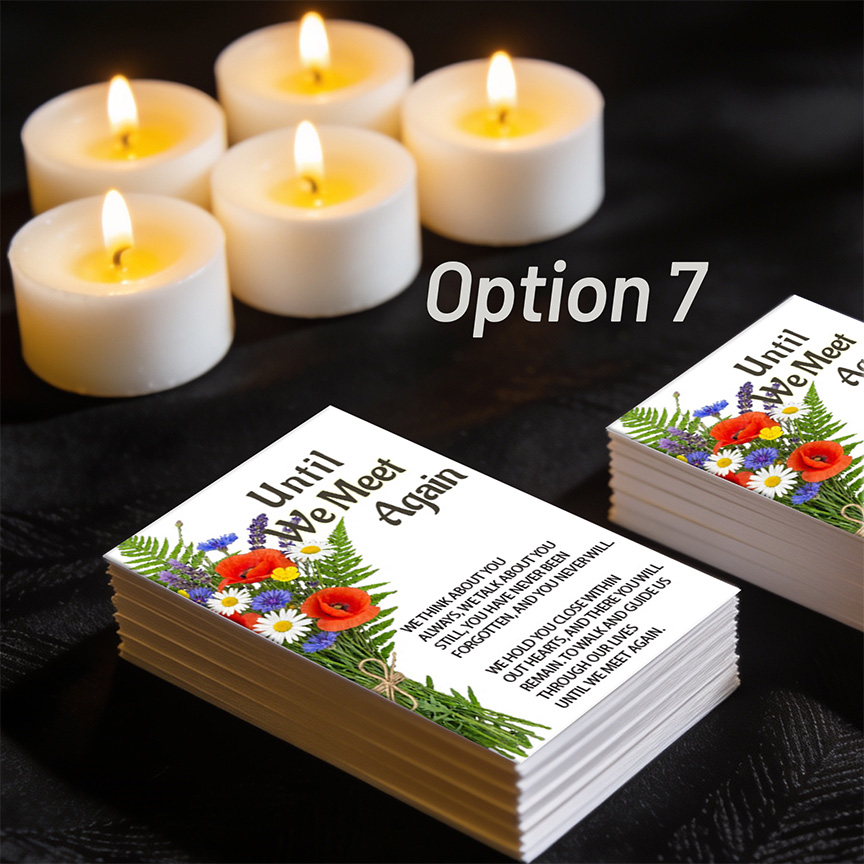 Memorial or Funeral Seed Packet Favor Option 7