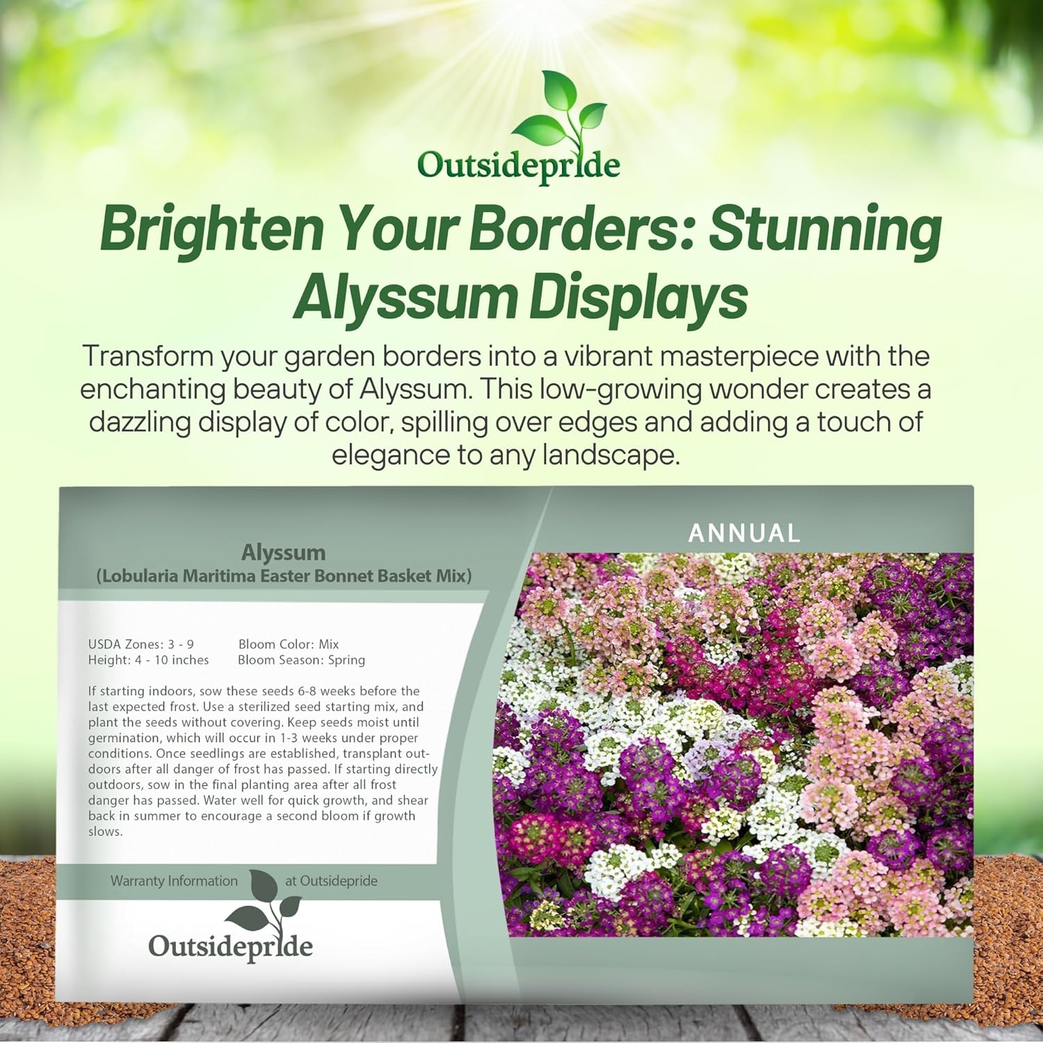 Alyssum Easter Bonnet Seed Packet