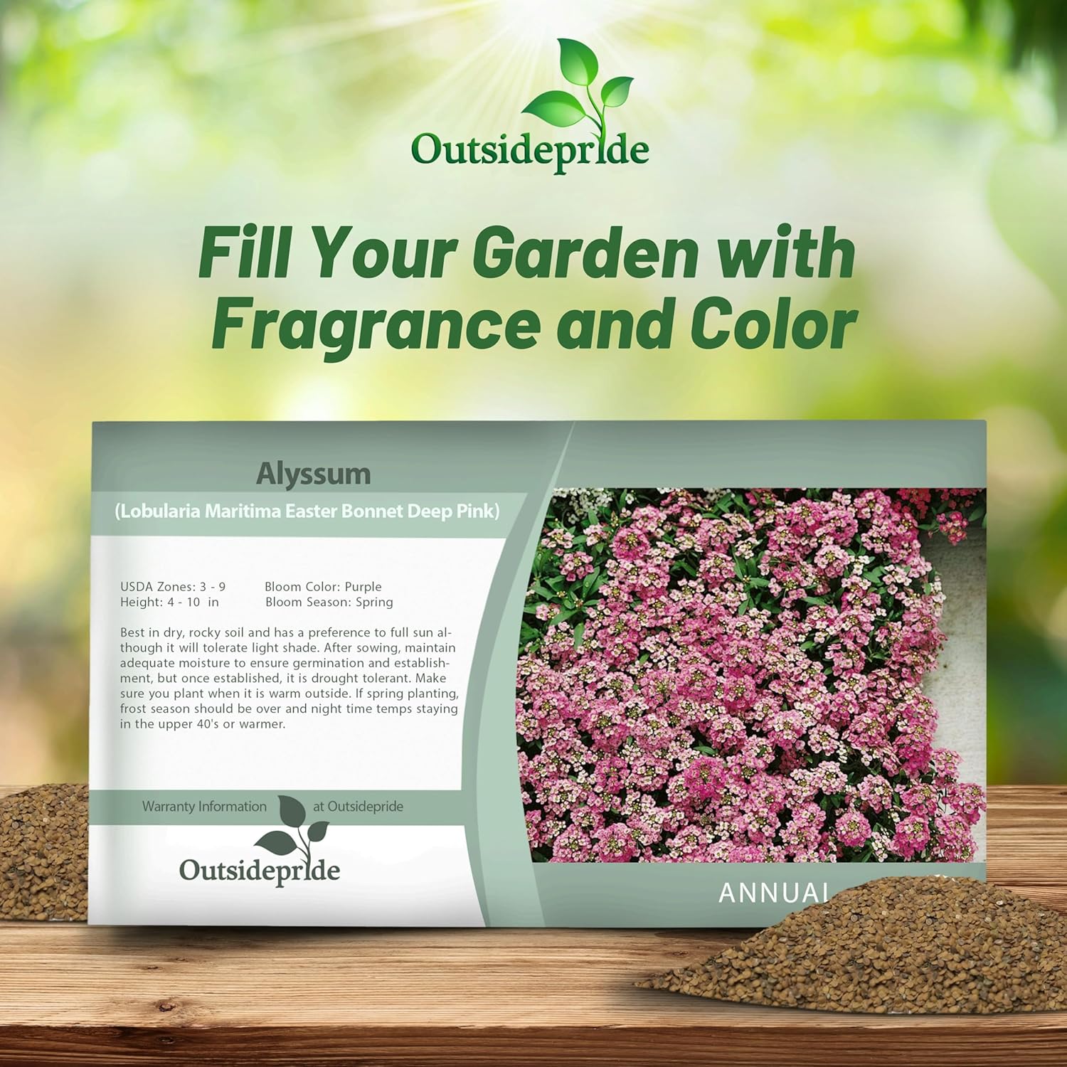 Alyssum Easter Bonnet Pink Seed Packet