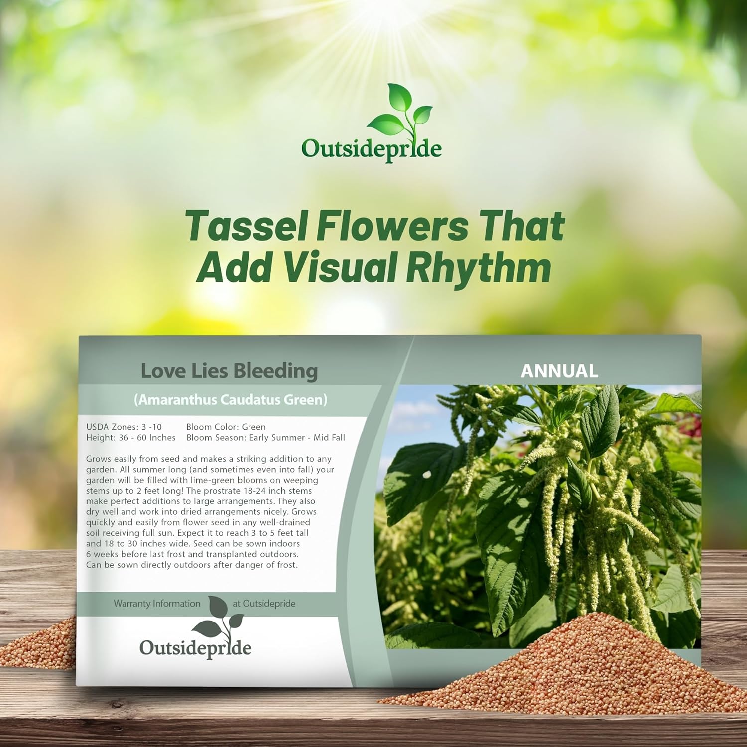 Amaranthus Green Seed Packet