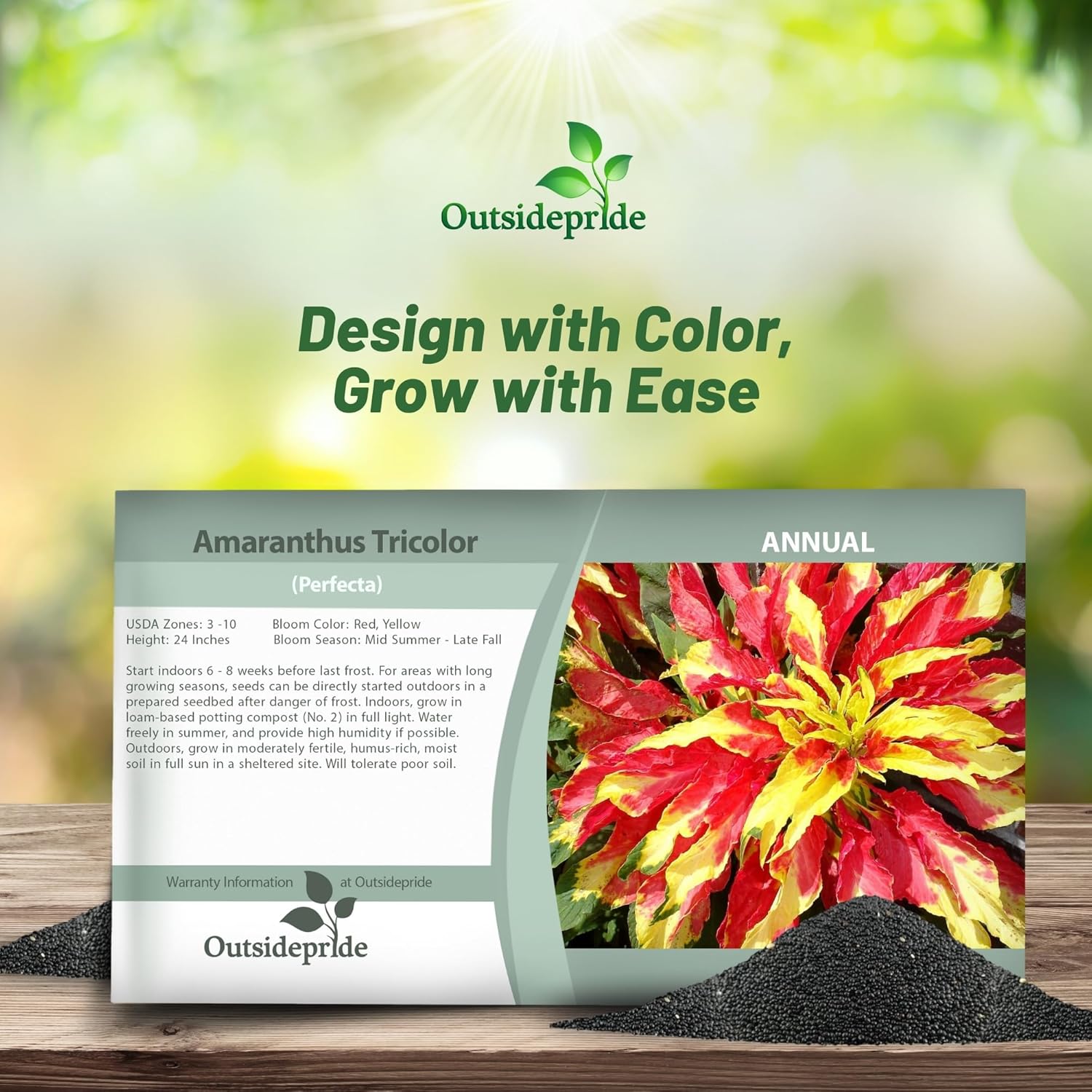 Amaranthus Perfecta Seed Packet