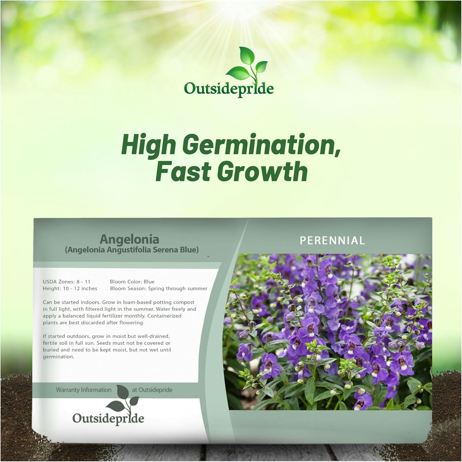 Angelonia Serena Blue Seed Packet