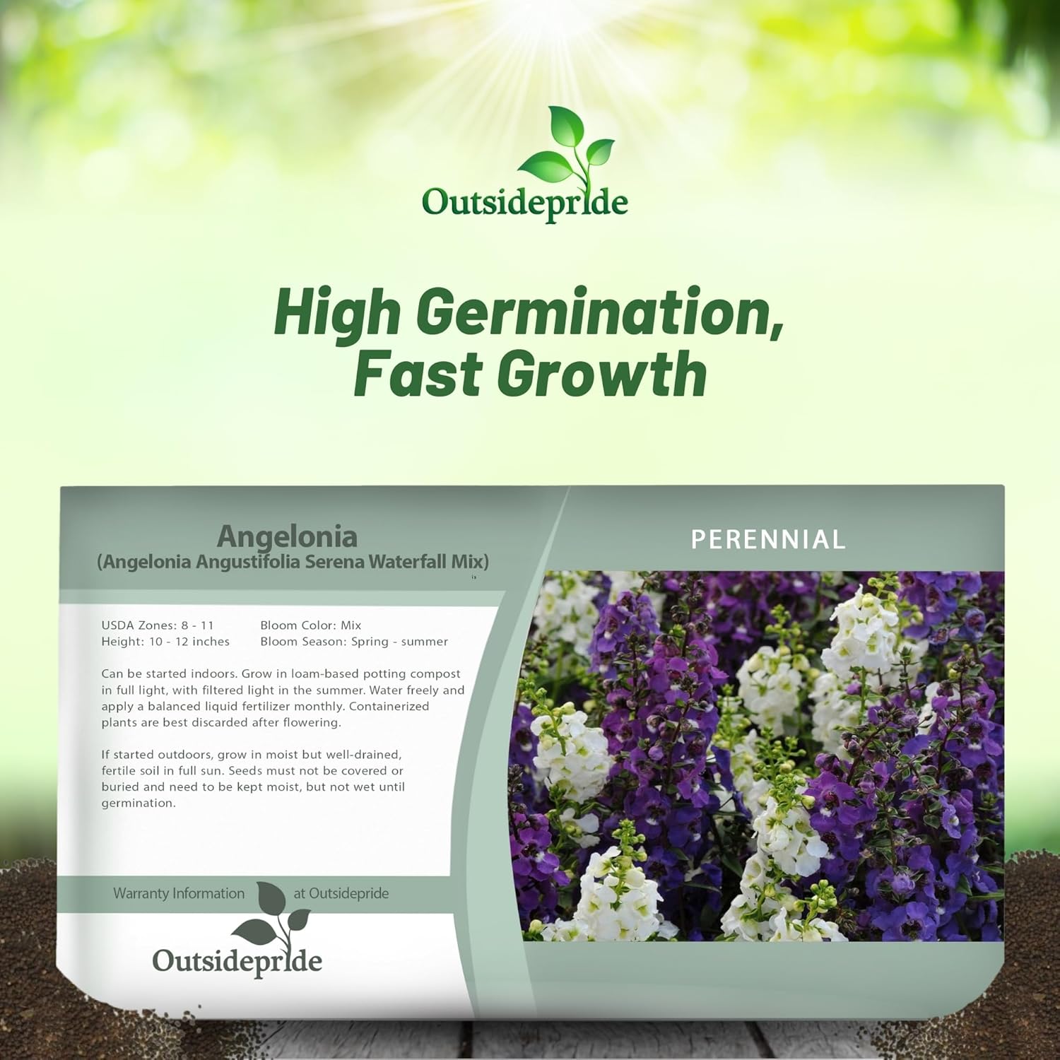 Angelonia Serena Waterfall Seed Packet