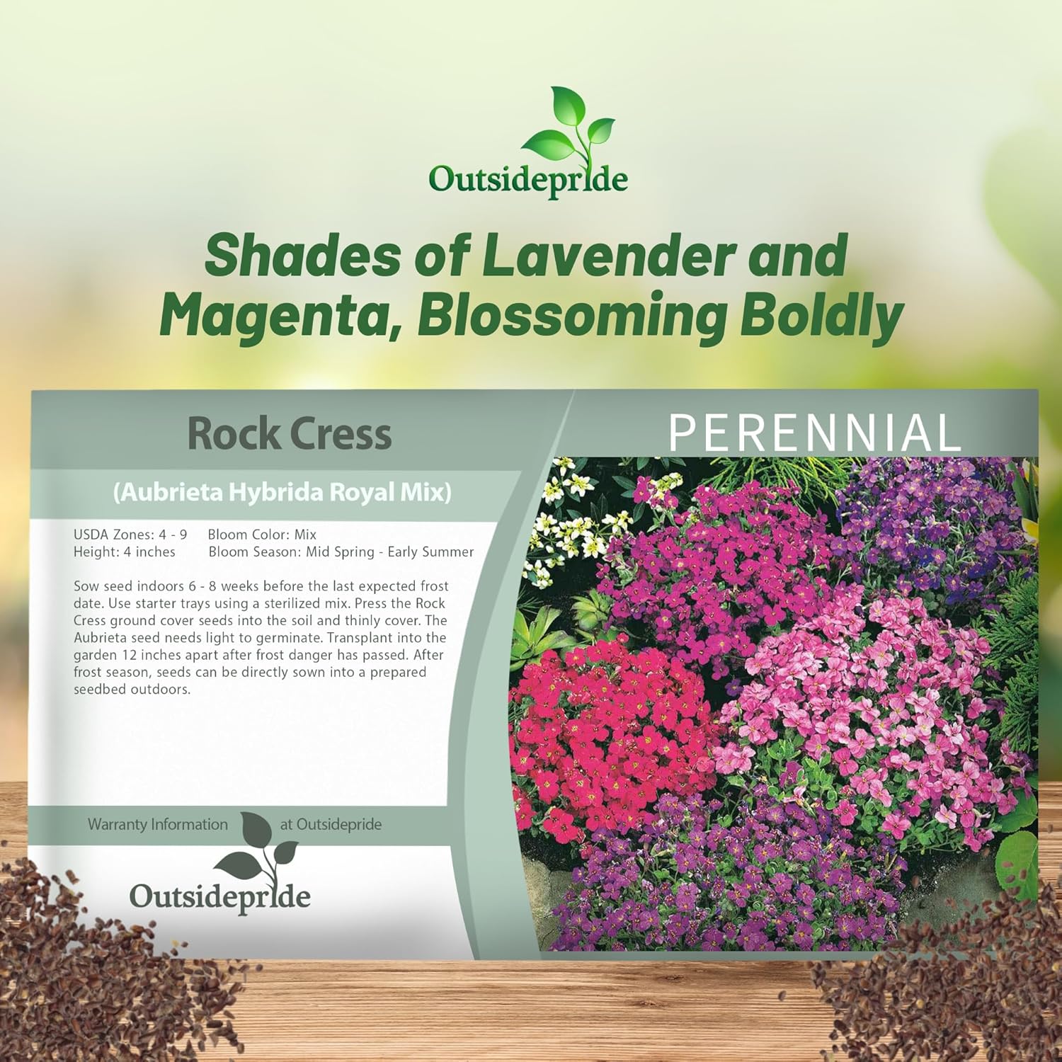 Aubrieta Royal Flower Seed Packet