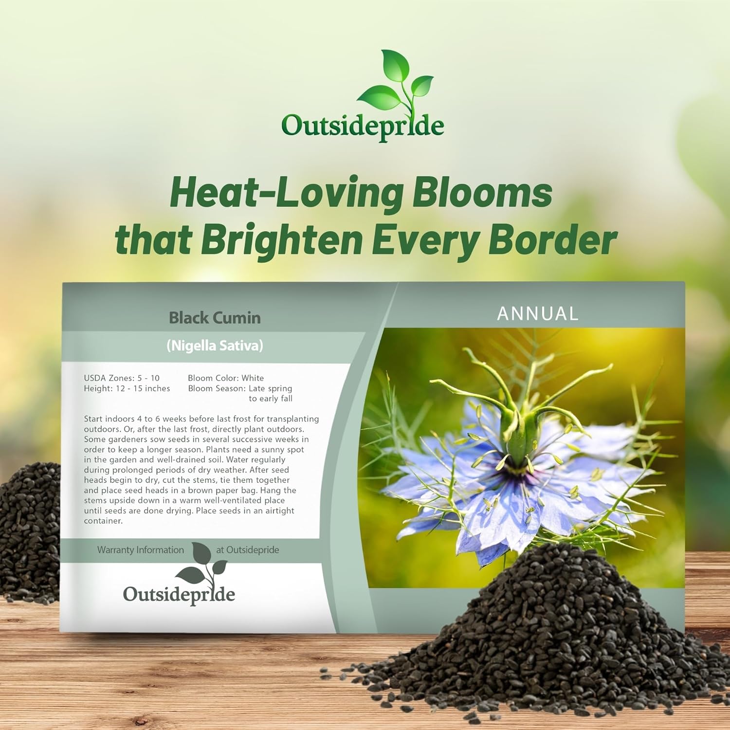 Black Cumin Herb Seed Packet