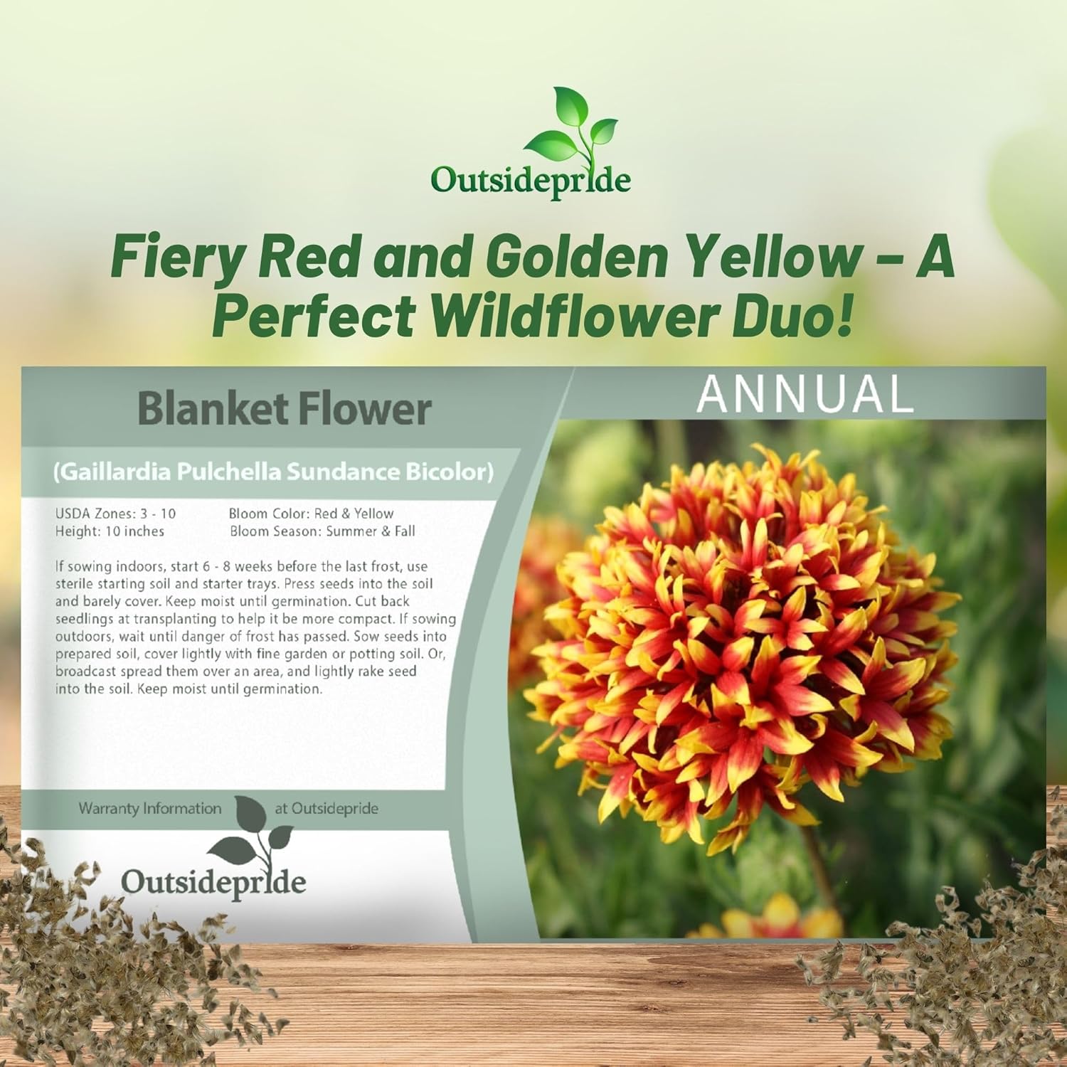 Blanket Flower Bicolor Seed Packet