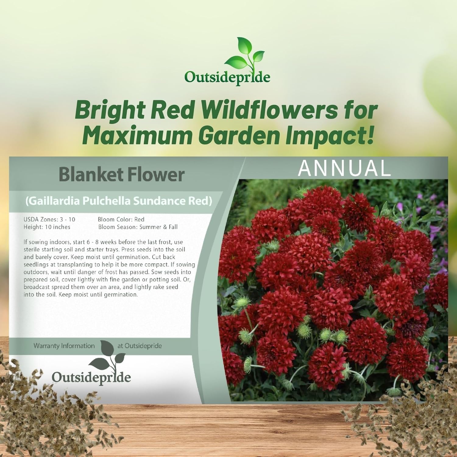 Blanket Flower Red Seed Packet