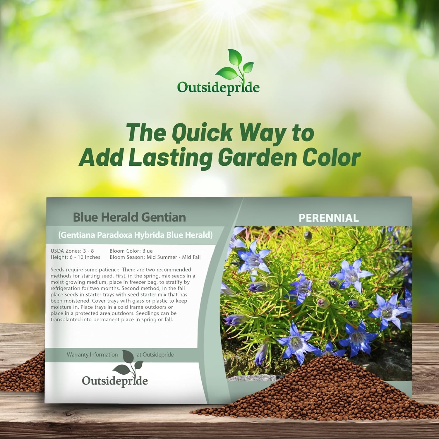 Blue Herald Gentian Herb Seed Packet