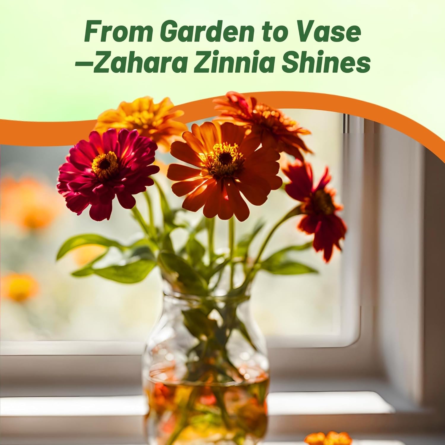 Zinnia Zahara Bonfire Flower Seeds