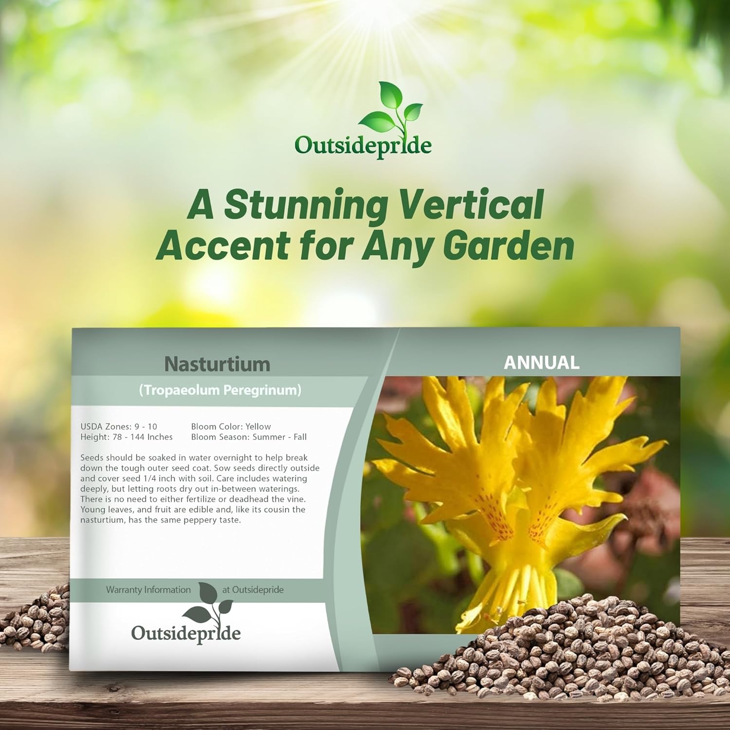 Canary Creeper Climbing Seed Packet