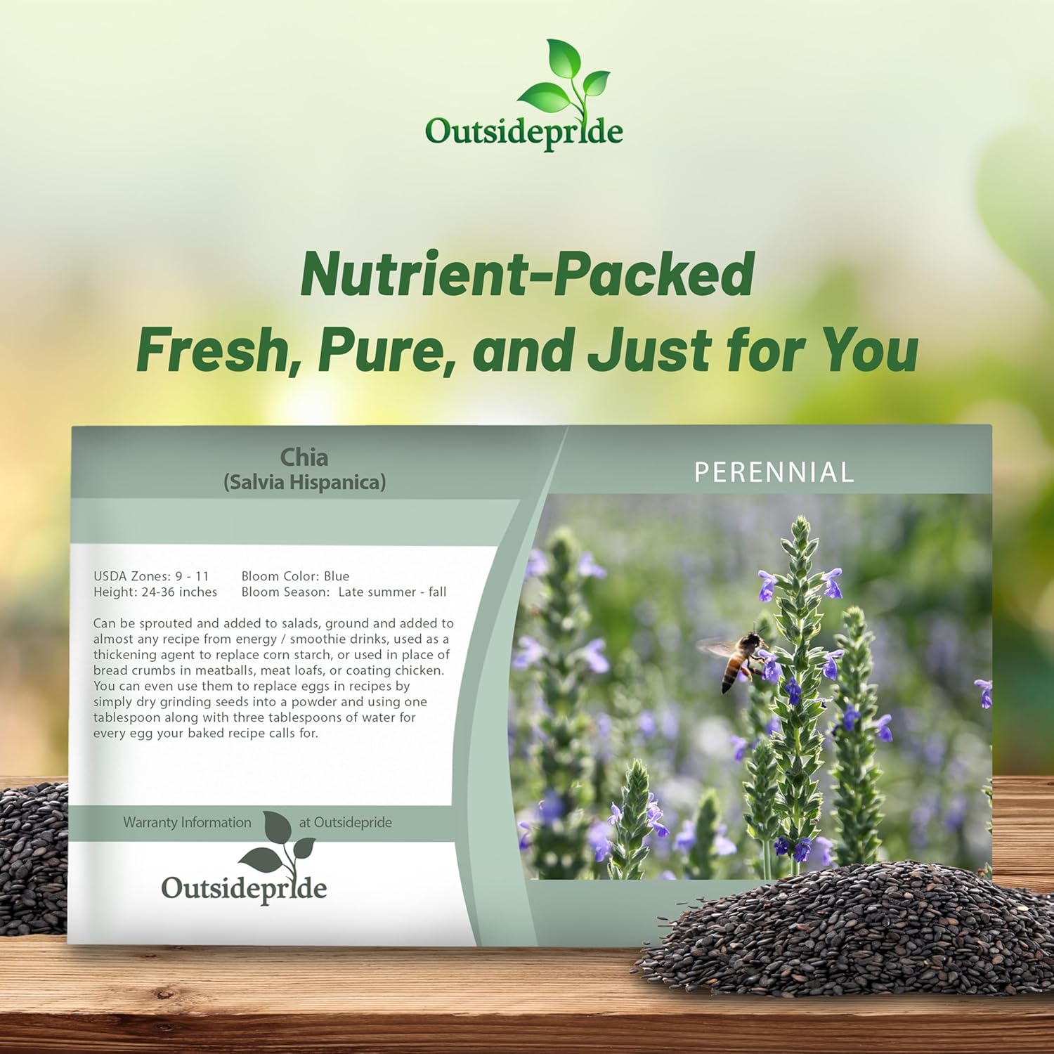 Perennial Chia Plant Seed Packet