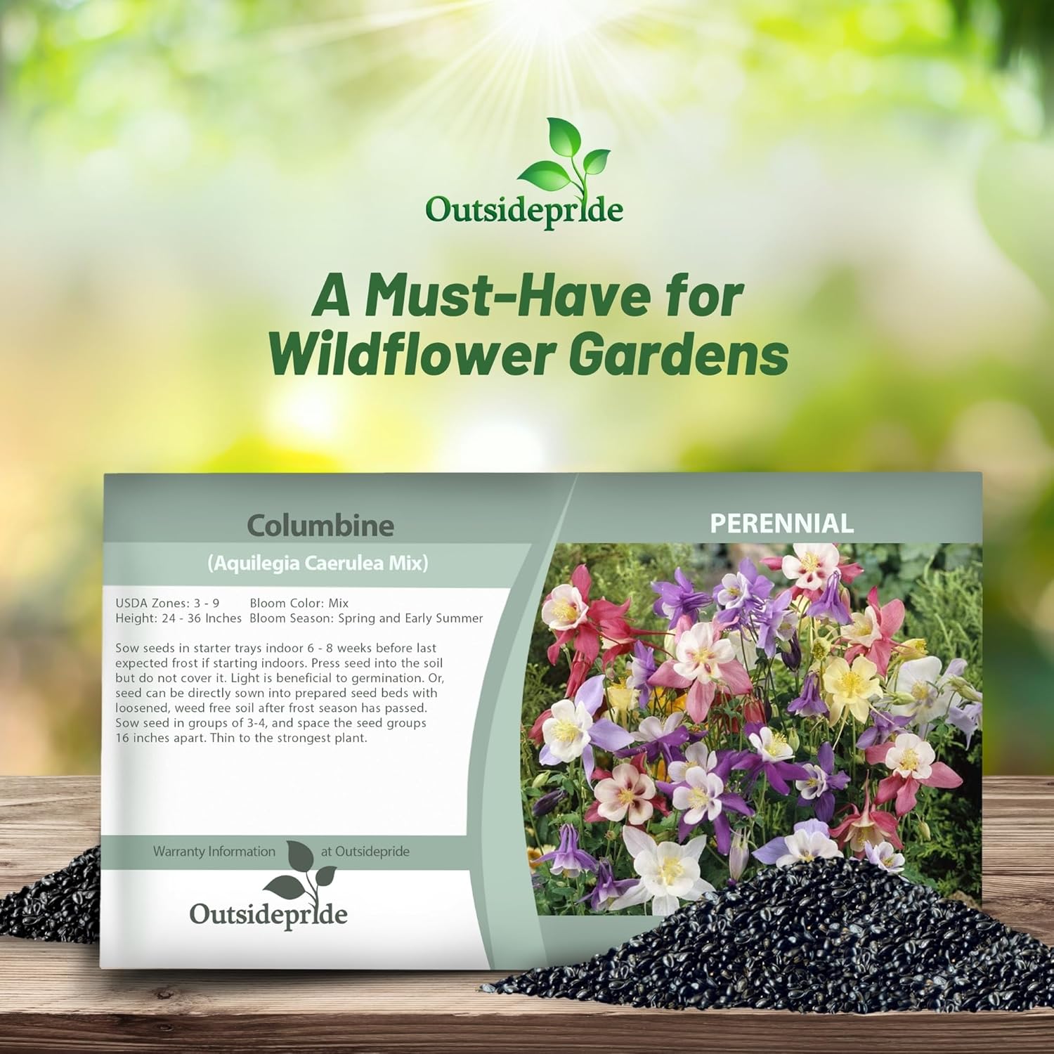 Columbine Flower Seed Packet